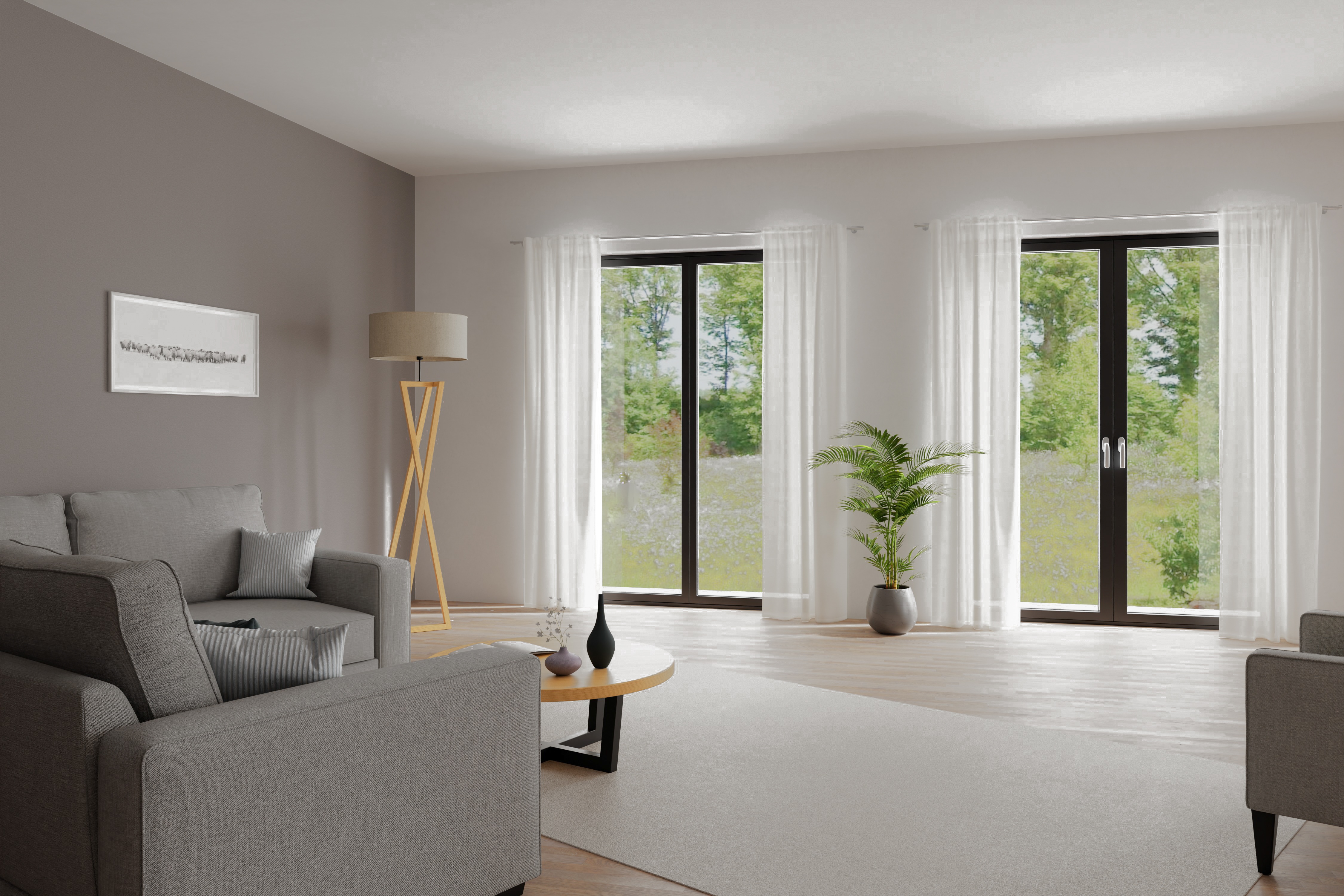 HOMING Gardine "Lian" verdeckte Schlaufen 1 Stk. tlg. Fertigschal