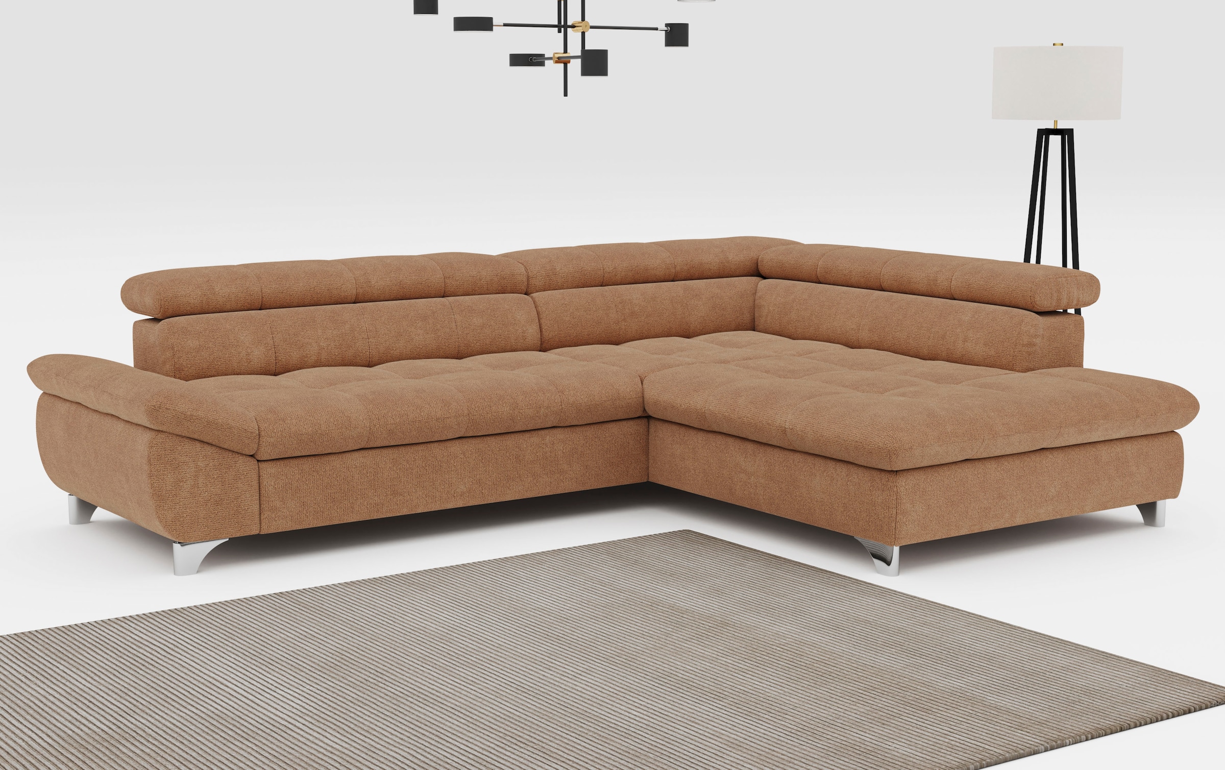 COTTA Ecksofa "Gemini L-Form, B: 312 cm" mit Kopfteilverstellung, optional Schlaffunktion