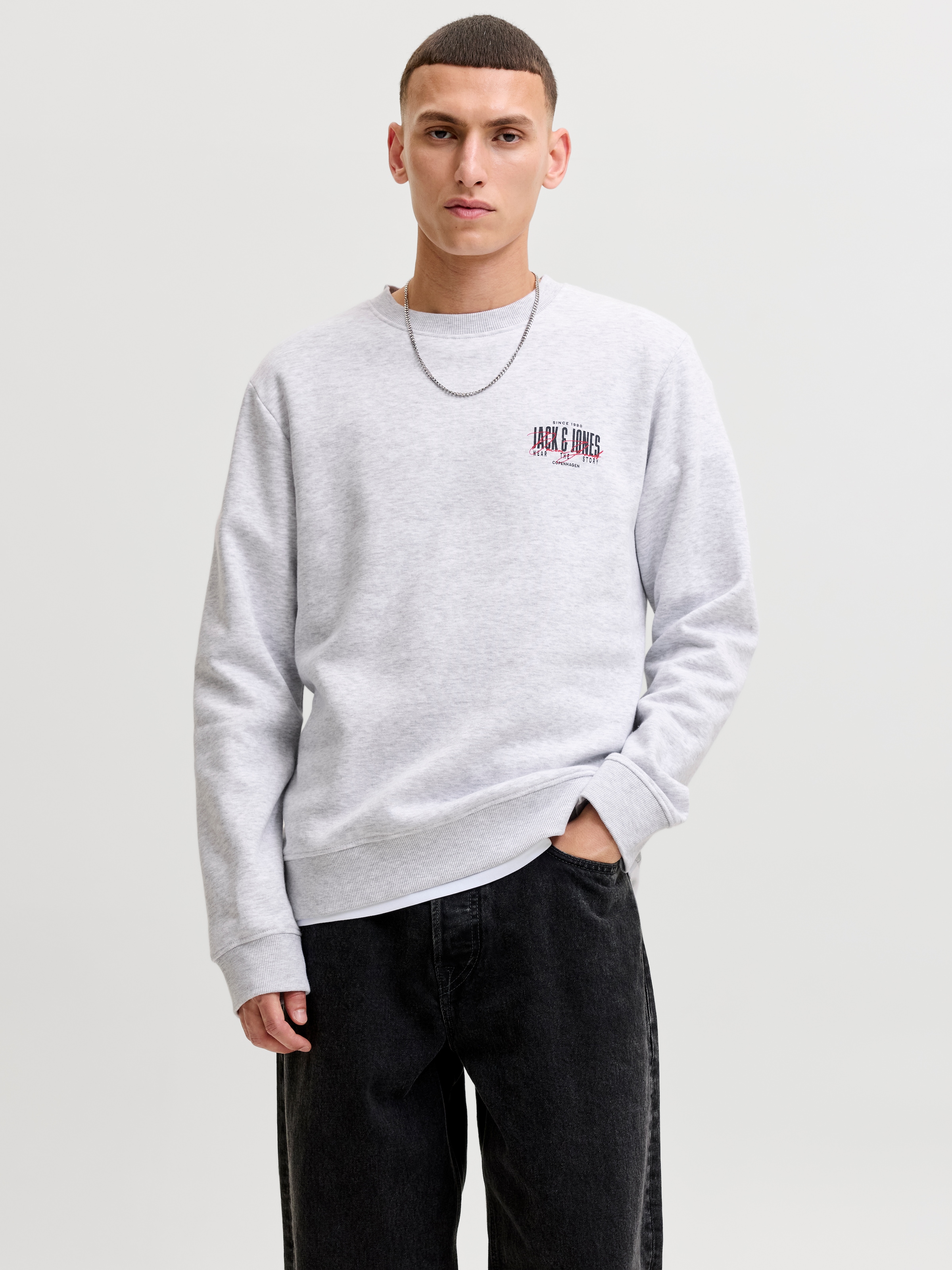 Jack & Jones Sweatshirt "JJAERO SWEAT CREW NECK 3PK MP", 3 Materialmix, normal geschnitten