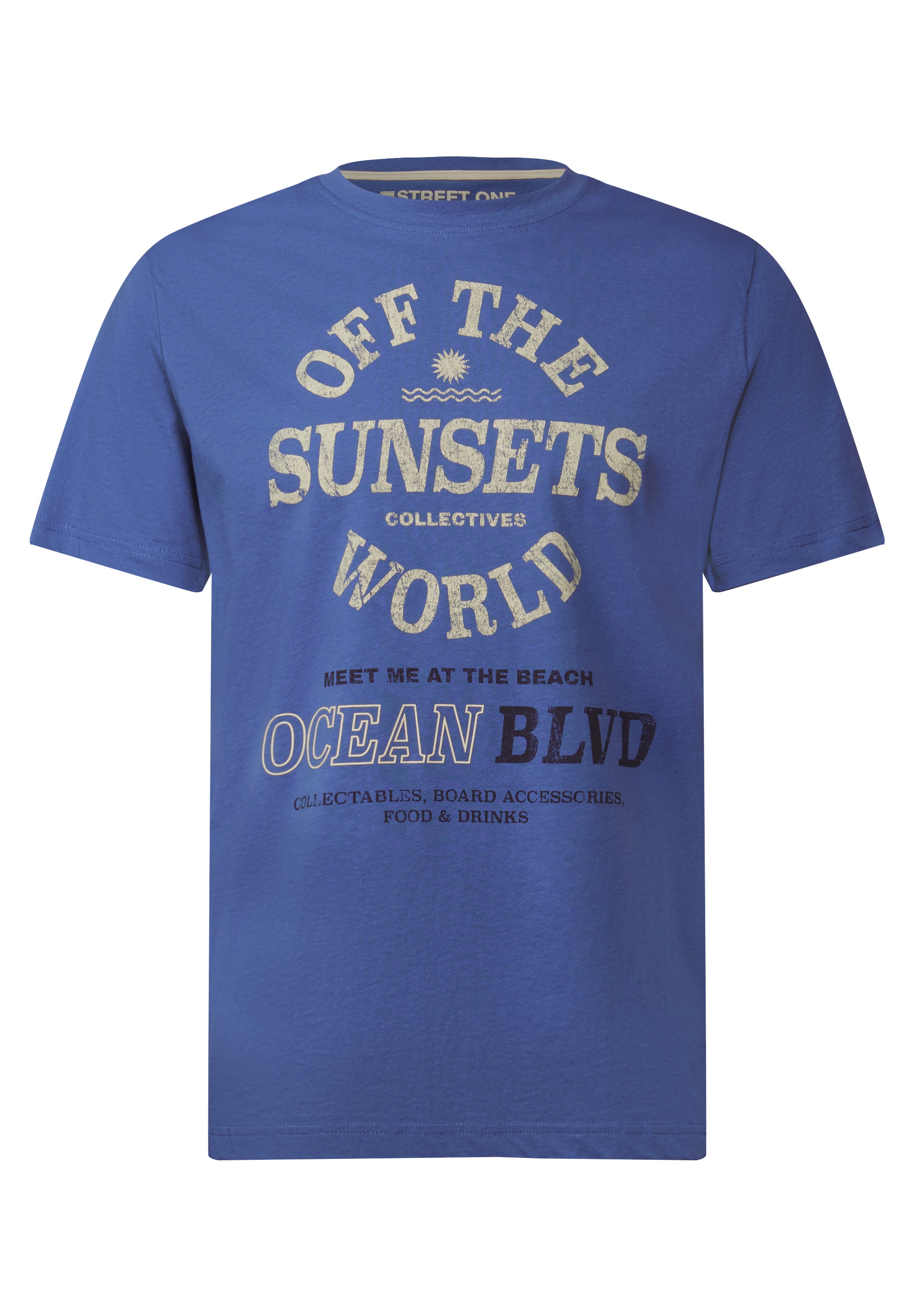 STREET ONE MEN T-Shirt, mit Rundhalsausschnitt