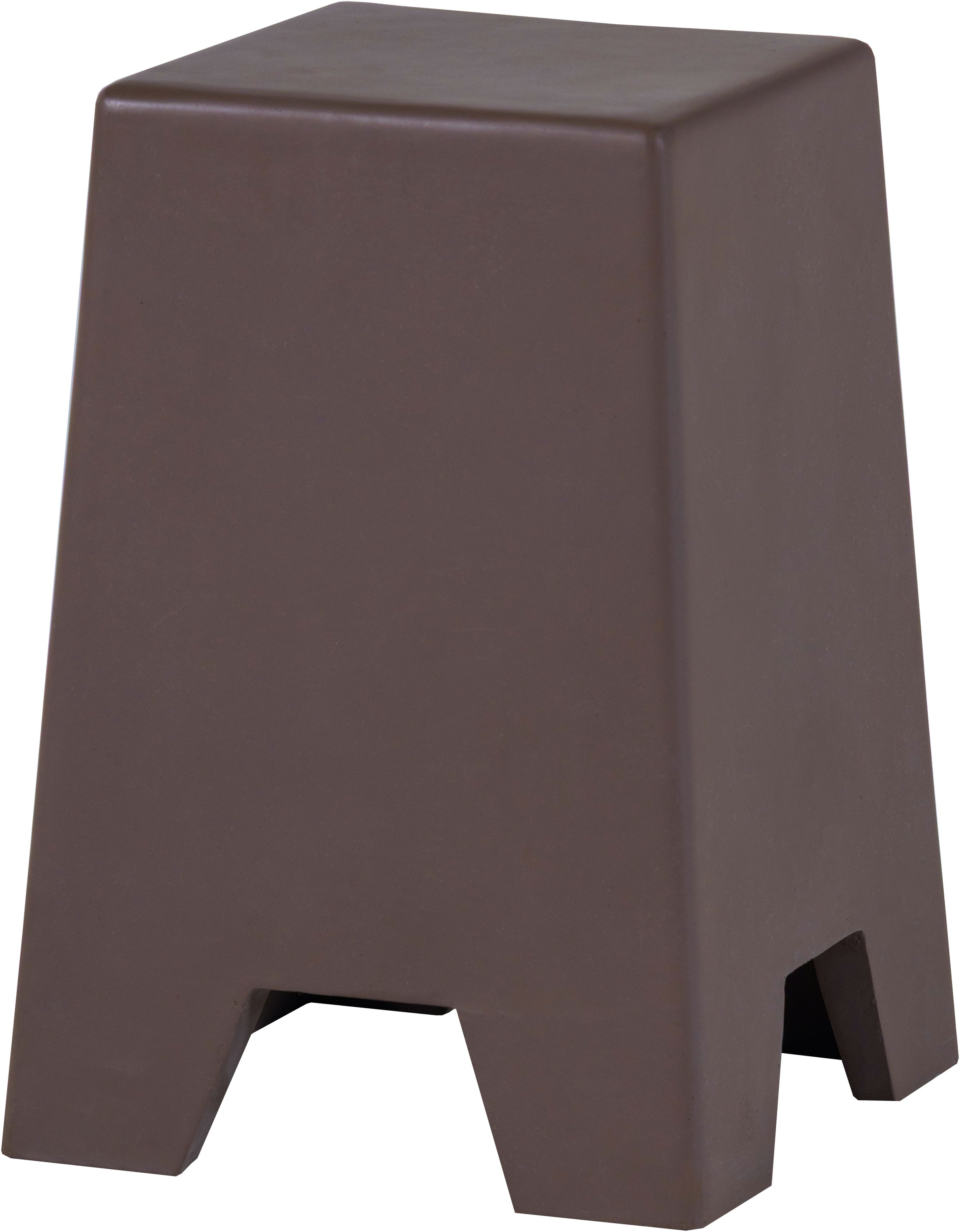 WOOOD Beistelltisch "Zina aus Fiberclay mit kompakter Form B 36 x T 36 x H 51 cm" Glasfaser-Ton-Verbund mit Betonoptik, vormontiert geliefert