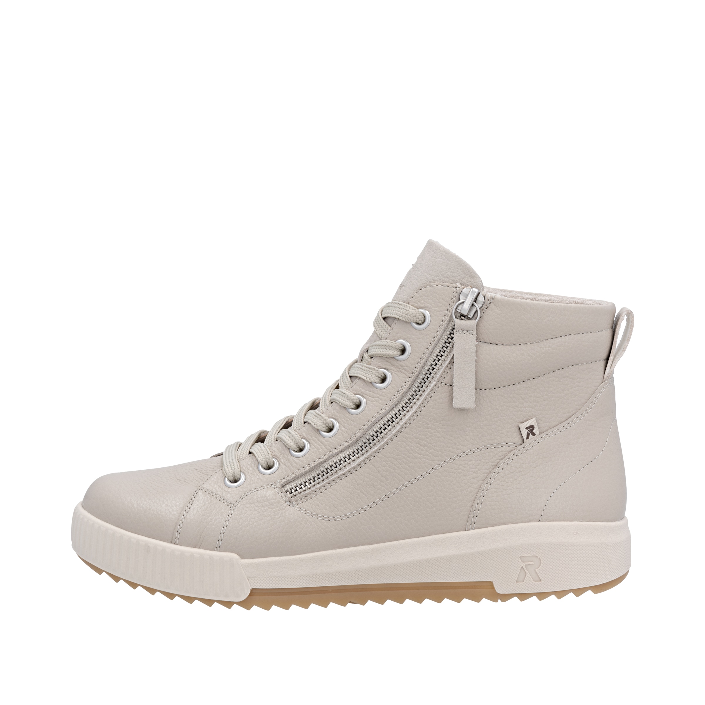 RIEKER Sport Schnürboots, Stiefelette, High Top Sneaker, Freizeitboots mit Reißverschluss