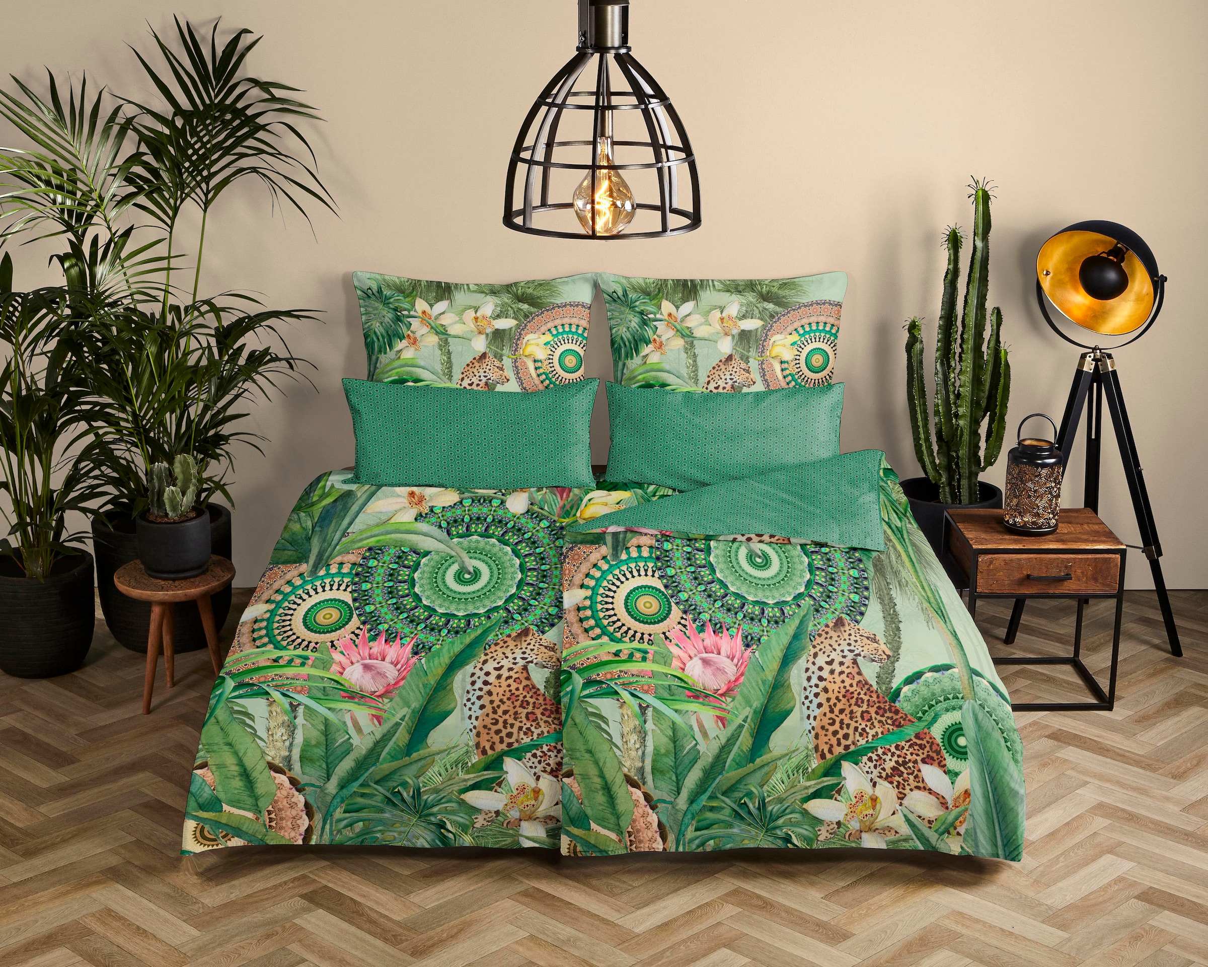 hip Wendebettwäsche "Abhita" 2 Stk. tlg. Mako-Satin, 135x200, Reißverschlus günstig online kaufen