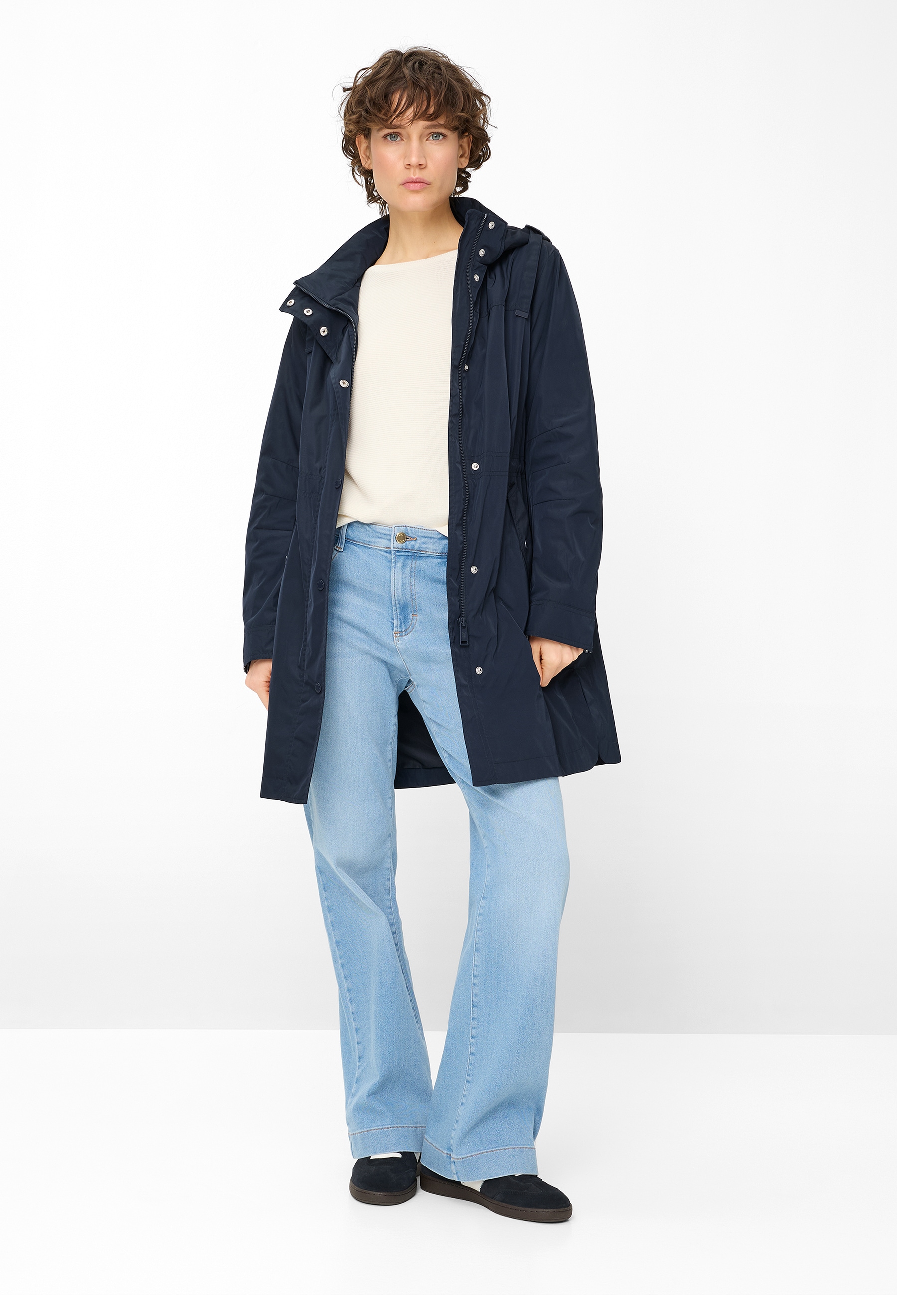 Fuchs Schmitt Kurzmantel abnehmbare Kapuze, Regular Fit, verdeckter Reißverschluss