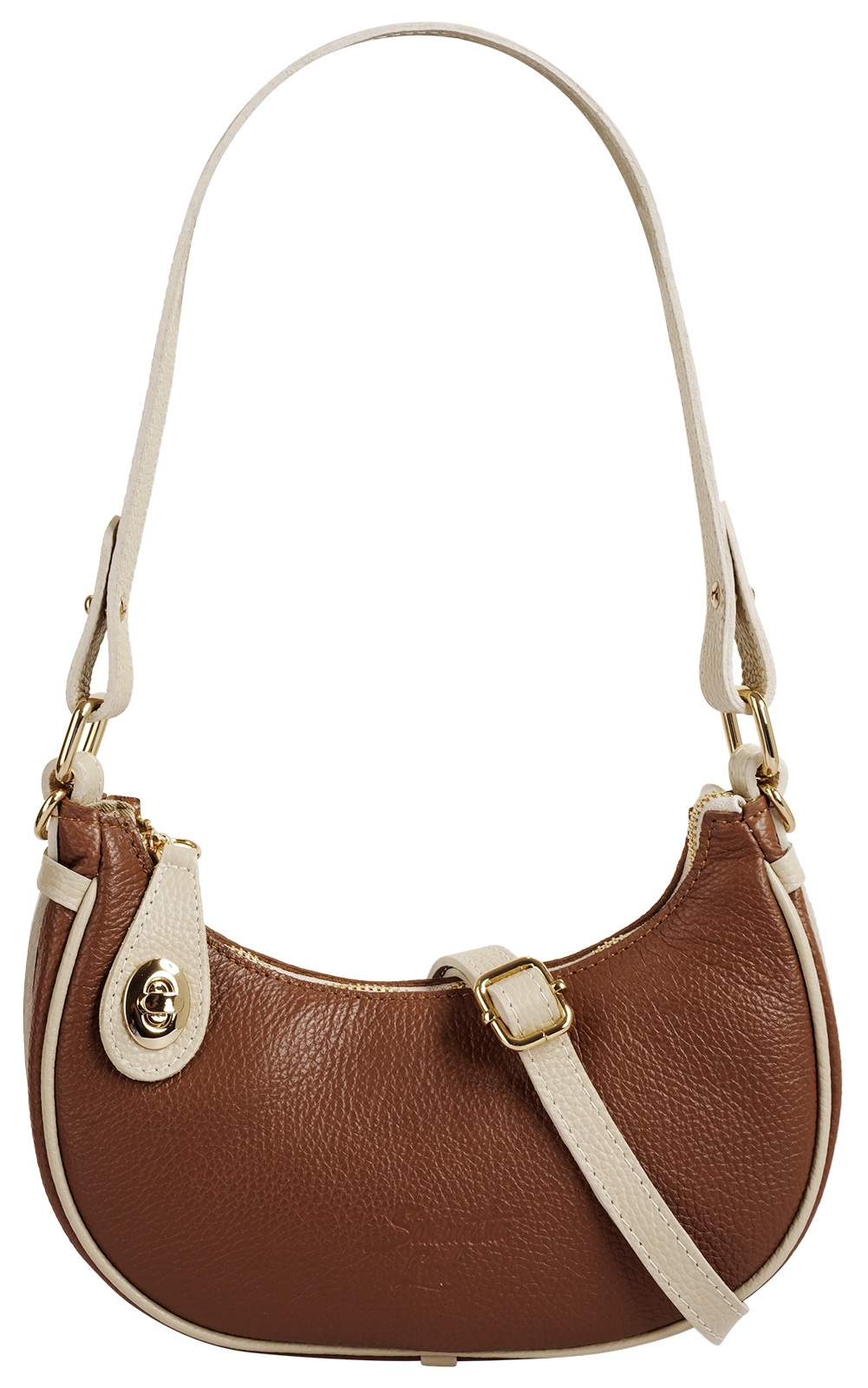 Samantha Look Henkeltasche echt Leder, Made in Italy