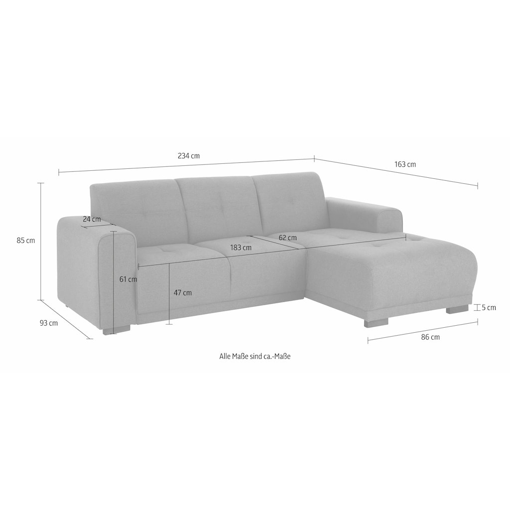 Home affaire Ecksofa »Langeland L-Form«