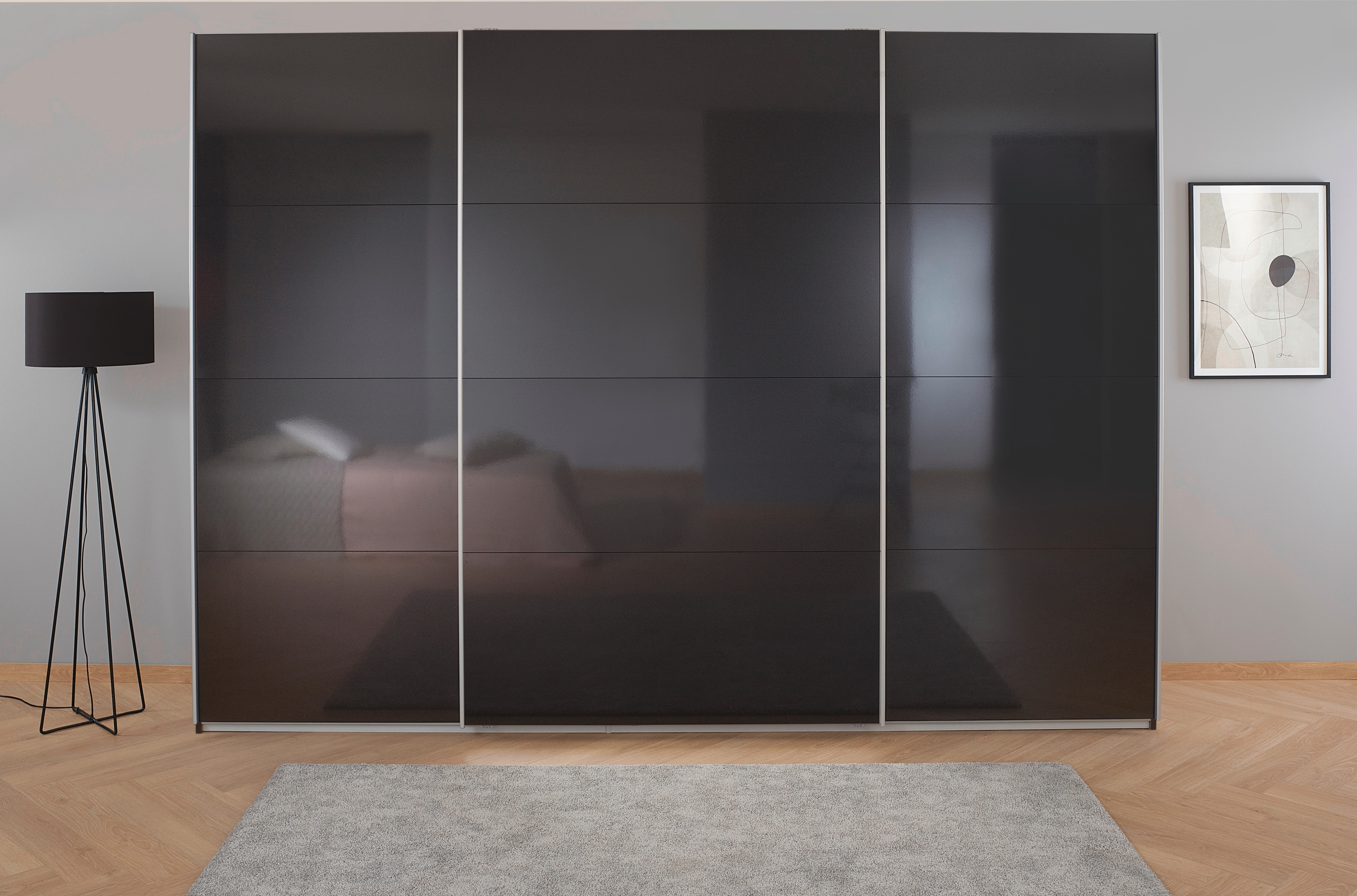 OTTO home Kleiderschrank "Mehrzweckschrank Aktenschrank Möbel Mietswohnung Schlafzimmer KOLUNA" 3 Ausstattungen BASIC/CLASSIC/PREMIUM (inkl. SOFT-CLOSE-FUNKTION), Breiten 203/271/315/360cm Höhen 210/229 Hochglanzfront MADE IN GERMANY