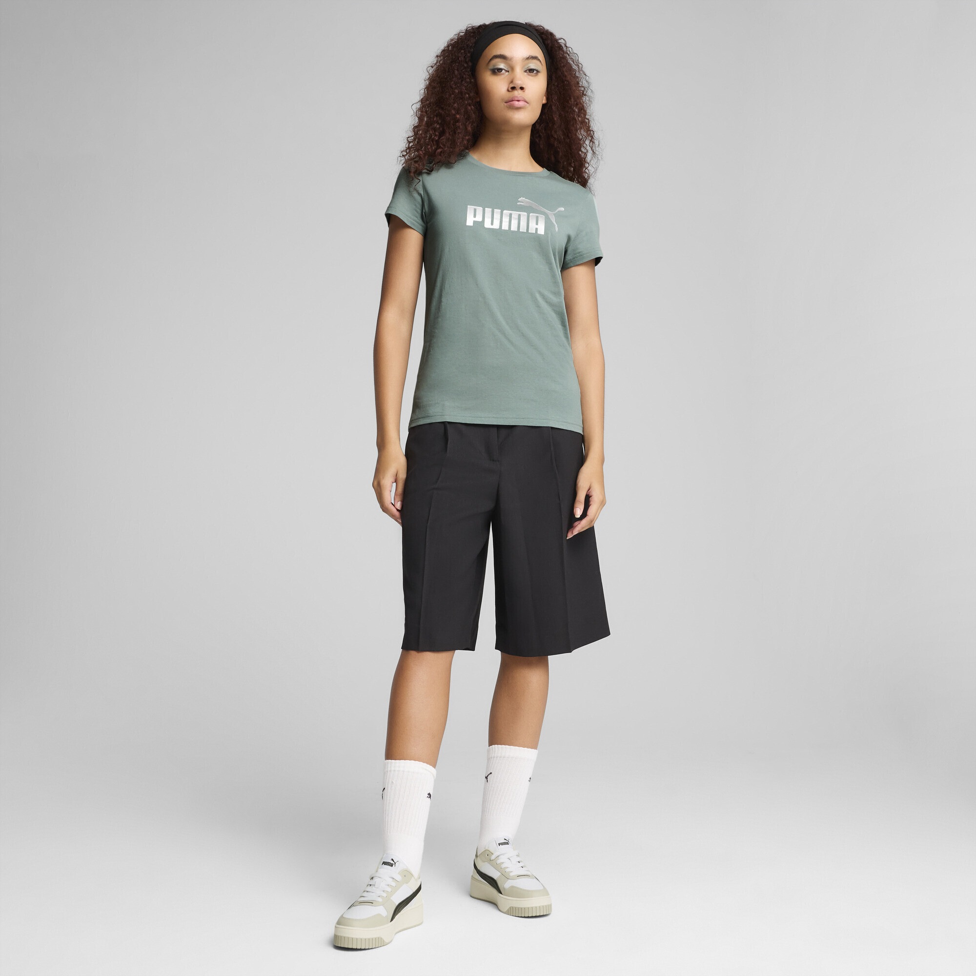 PUMA T-Shirt "ESS METALLIC No. 1 Logo T-Shirt Damen" günstig online kaufen