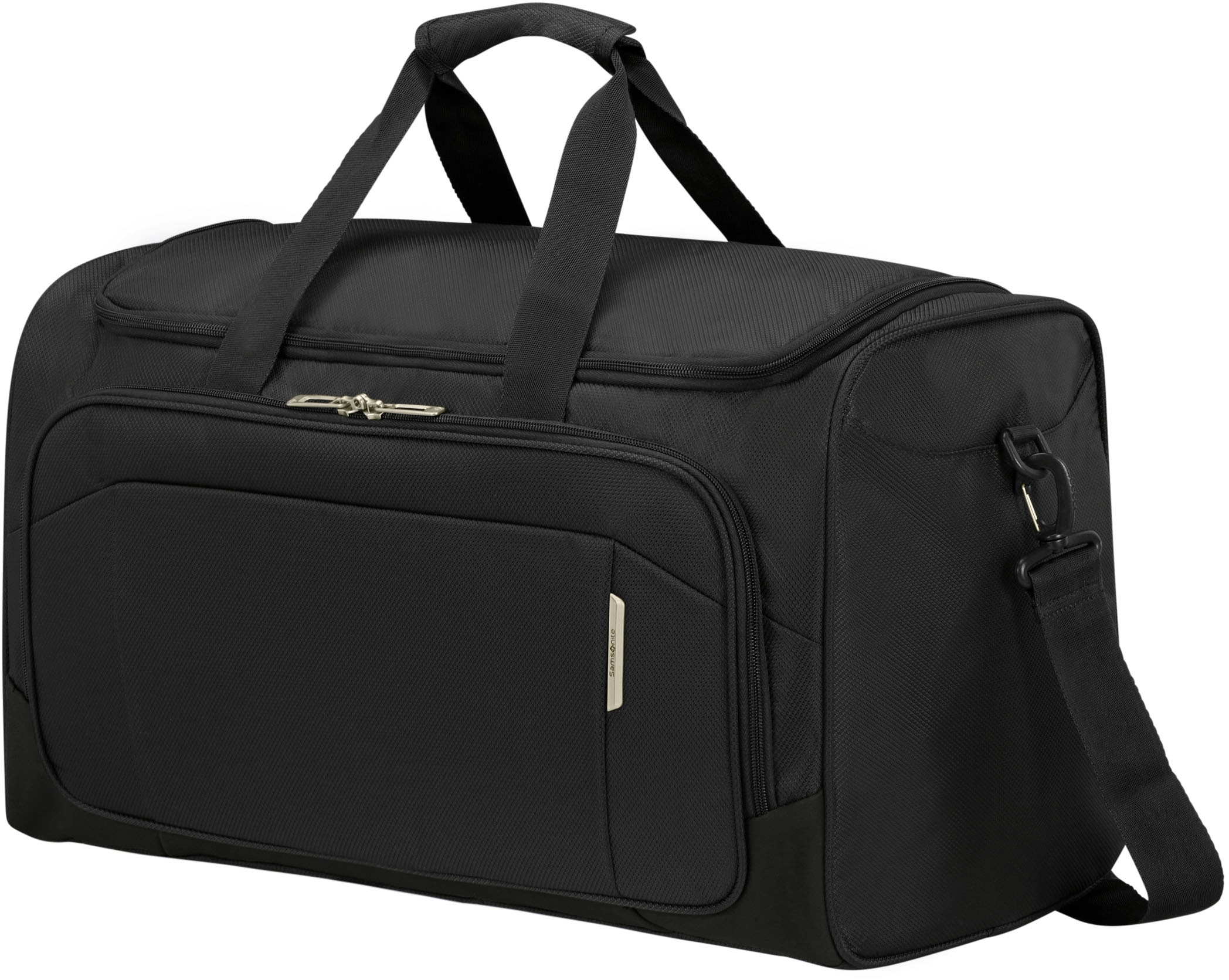 Samsonite Reisetasche "Respark, ozone black, 55 cm", Handgepäcktasche Reisegepäck mit Trolley-Aufsteck-System