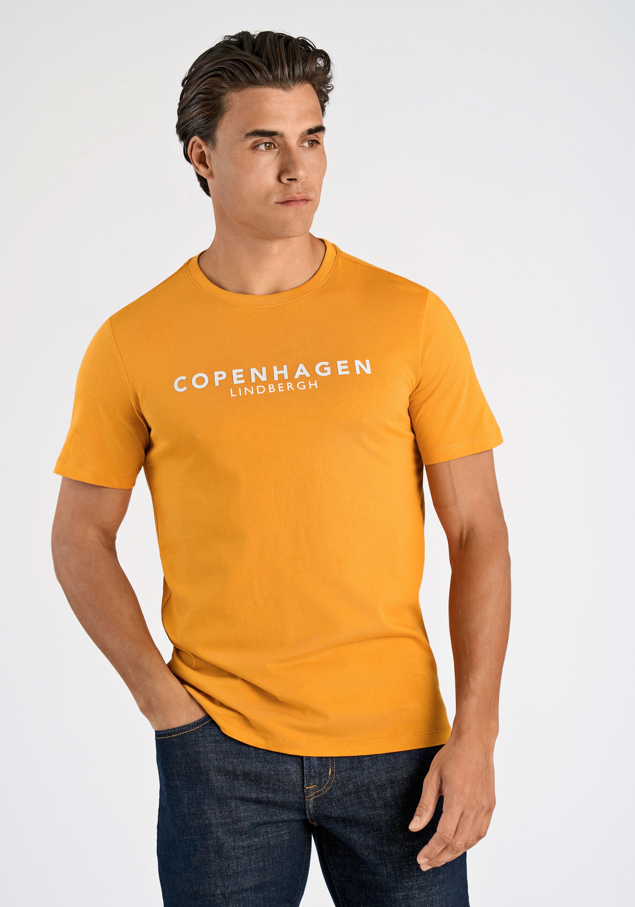 LINDBERGH T-Shirt mit Logo und Rundhalsausschnitt günstig online kaufen