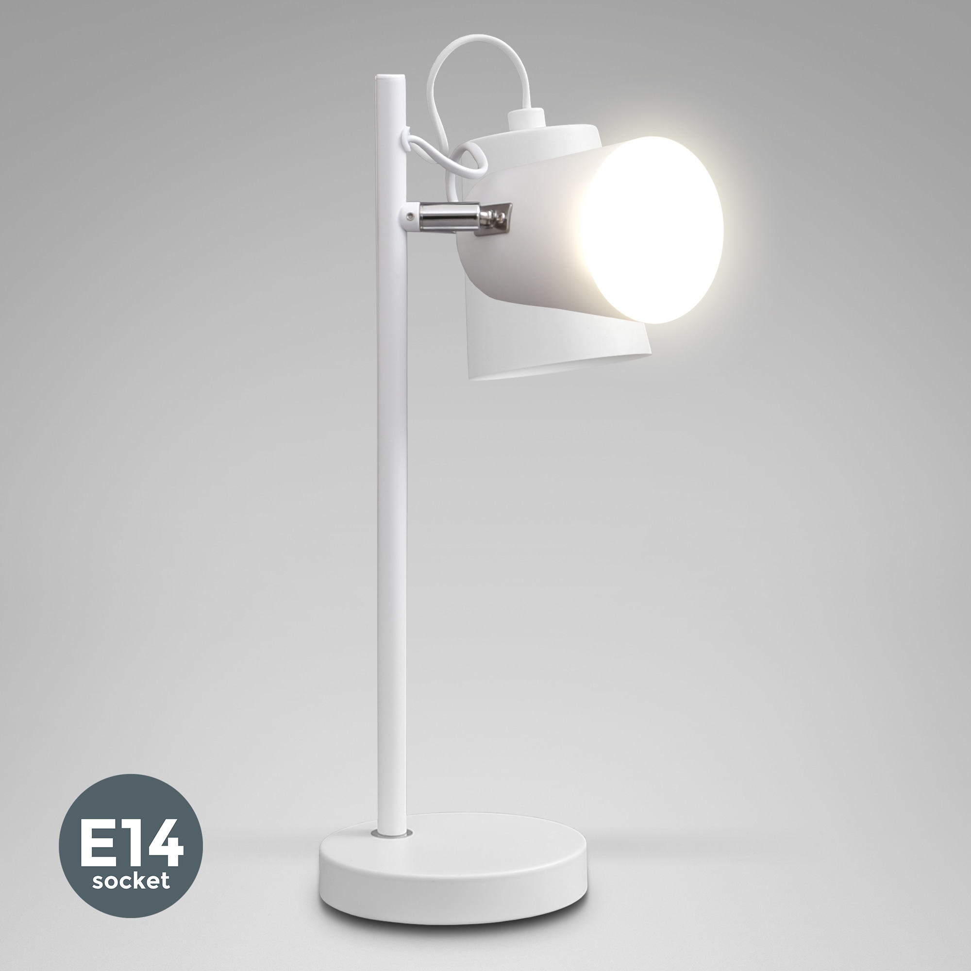 B.K.Licht LED Tischleuchte, 1 flammig-flammig, LED Tischlampe Weiß  Leselampe Schreibtisch-Lampe Schwenkbar E14 | günstig kaufen
