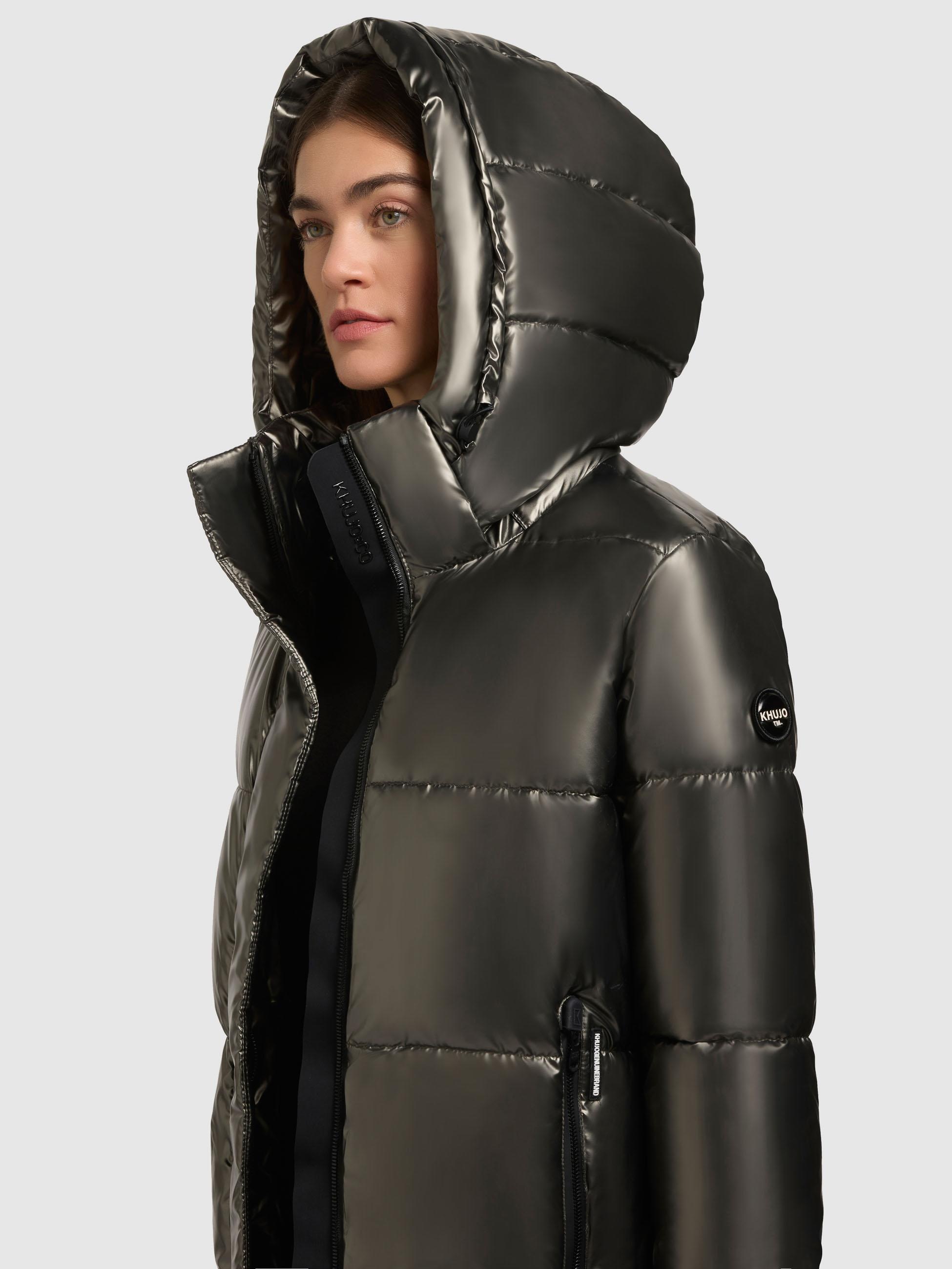 khujo Steppmantel »Haya Shiny-YM«, Wasserdichter gesteppter Damen Winter Kurzmantel