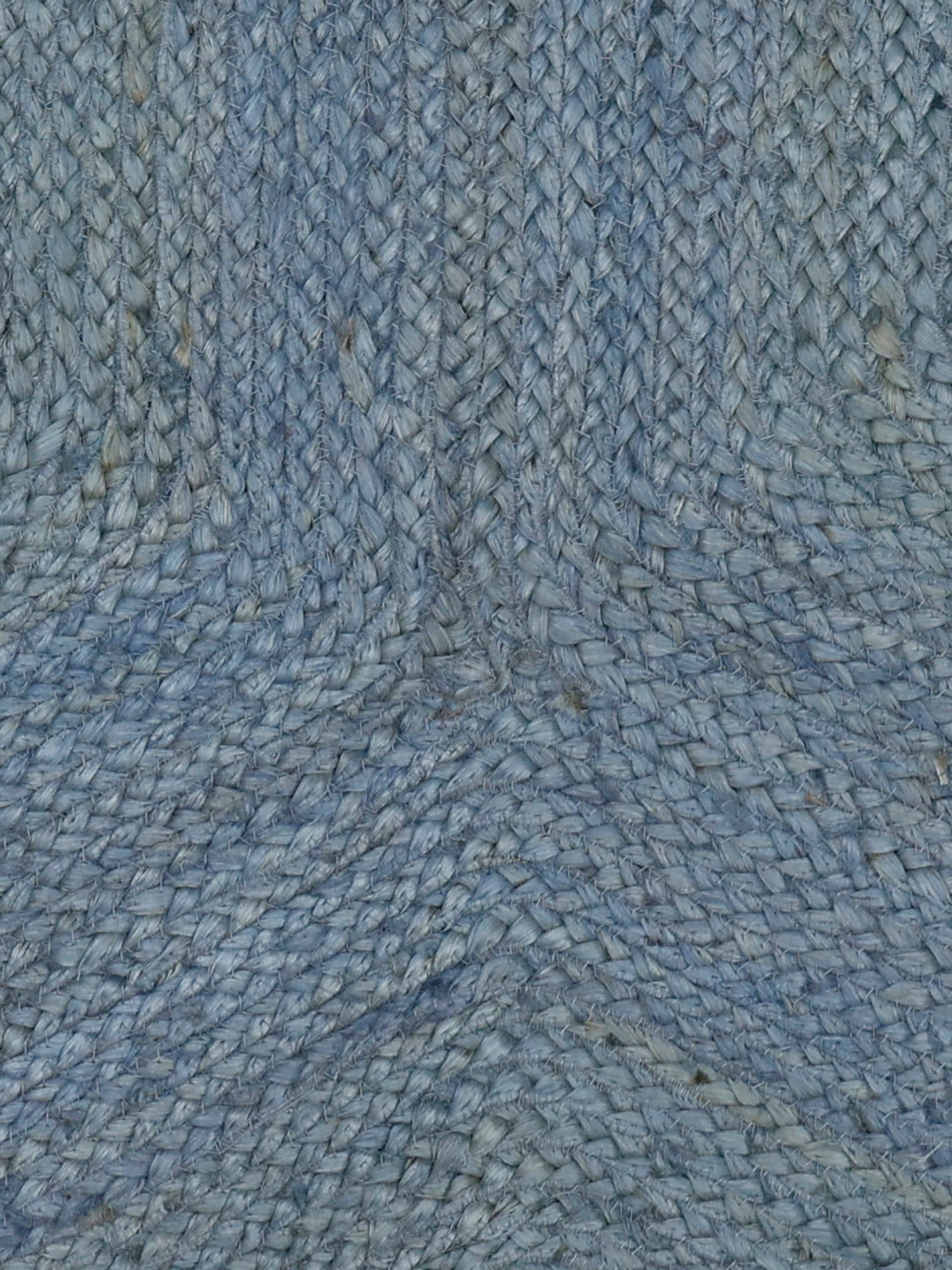 carpetfine Teppich »Alia Juteteppich«, wolkenförmig, 10 mm Höhe, handgewebt aus Jute, Naturteppich, Sonderform blau, Boho Style, uni