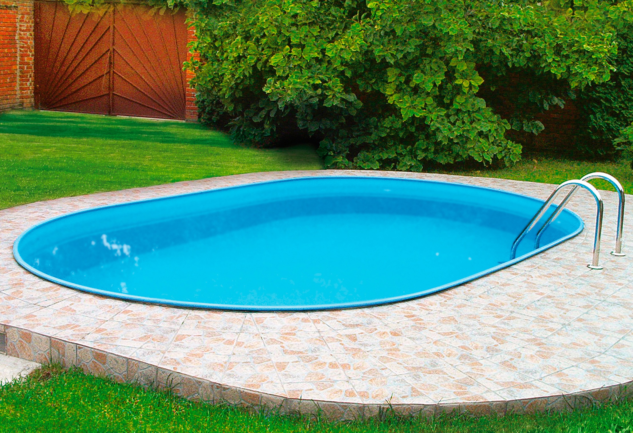 MyPool Ovalpool, (Set), 10-tlg., BxLxH: 300x700x135 cm weiß, hellblau Rabatt: 28 %