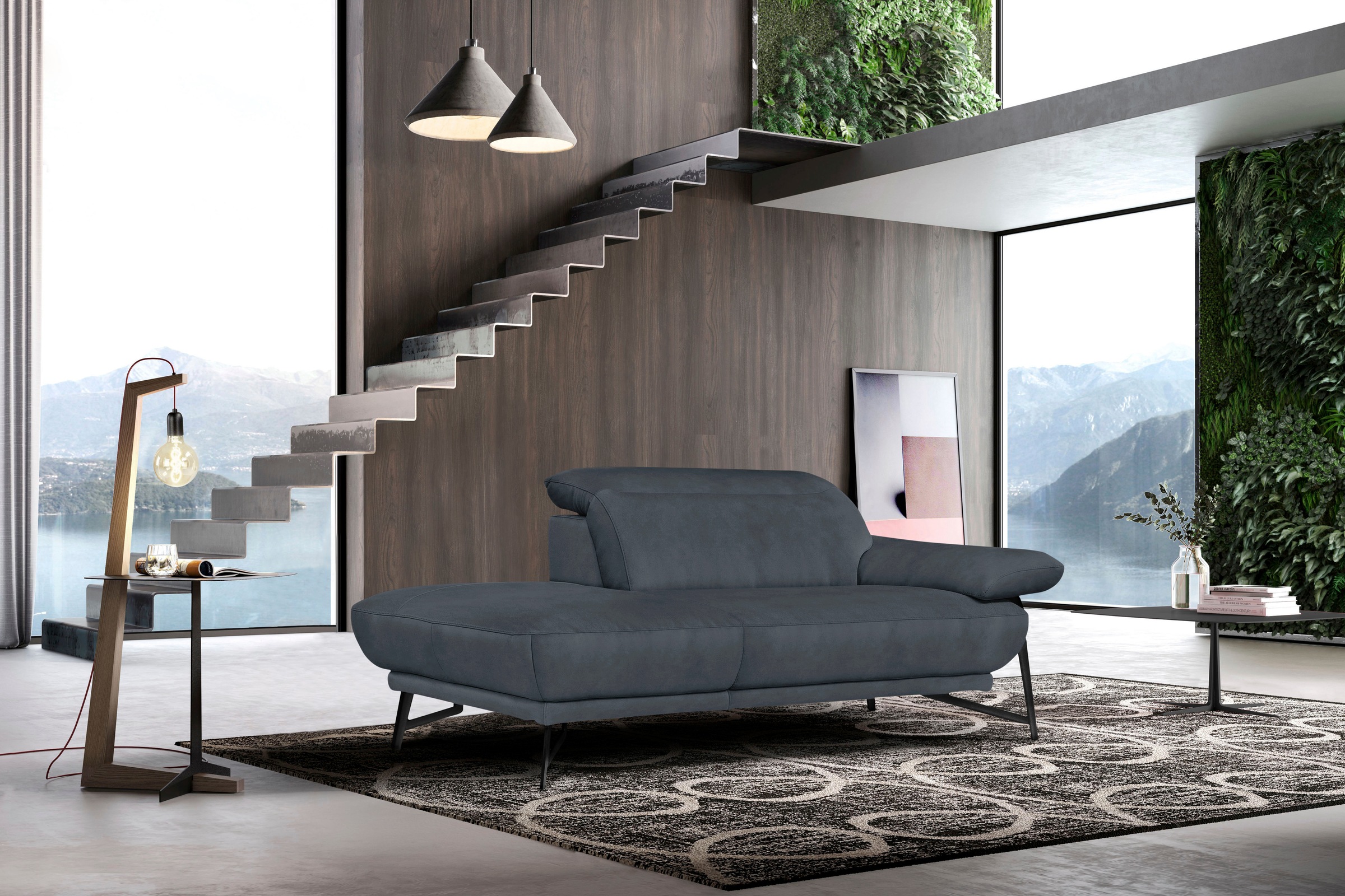 Egoitaliano Sofa "Anais, Design mit hohem Sitzkomfort, Fußfarbe schattengra günstig online kaufen