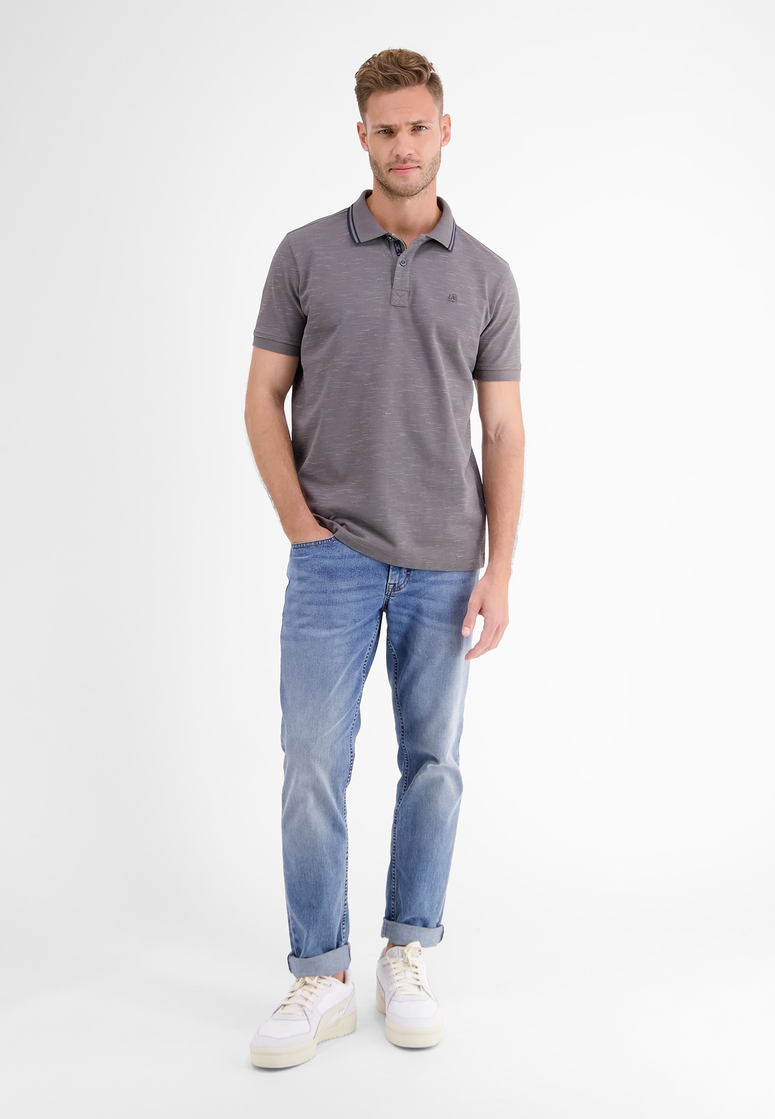 LERROS Poloshirt »LERROS Poloshirt in Two-Tone-Piqué«