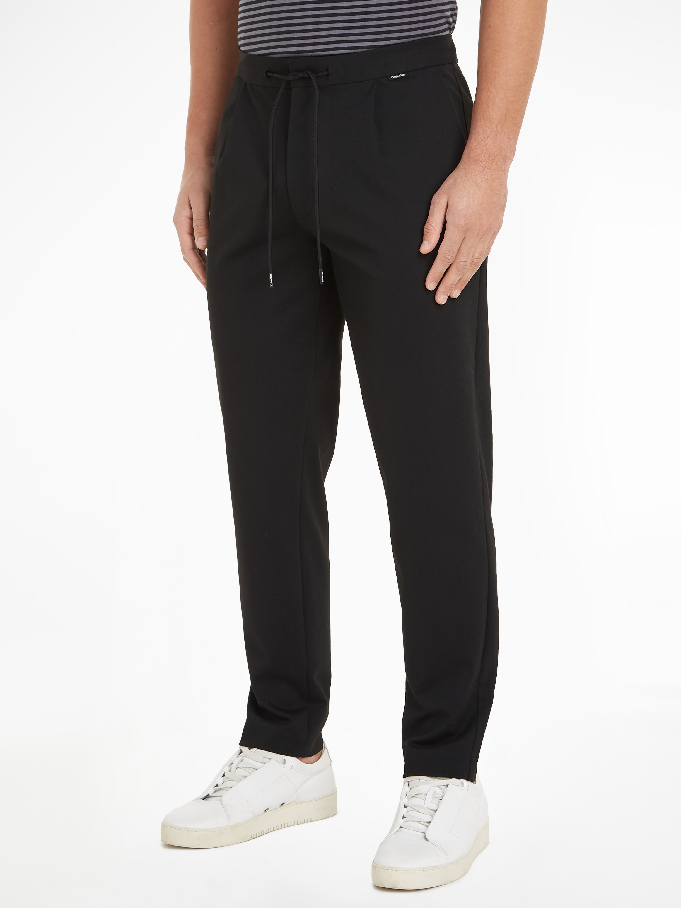 Calvin Klein Chinohose "COMFORT KNIT TAPERED PLEAT" günstig online kaufen