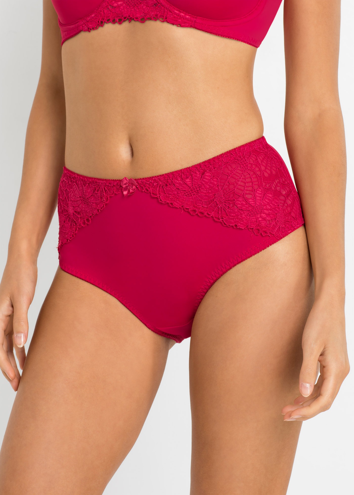 bonprix Maxislip Packung, 2, 2 Stk. Maxislip mit Spitze (2er Pack)