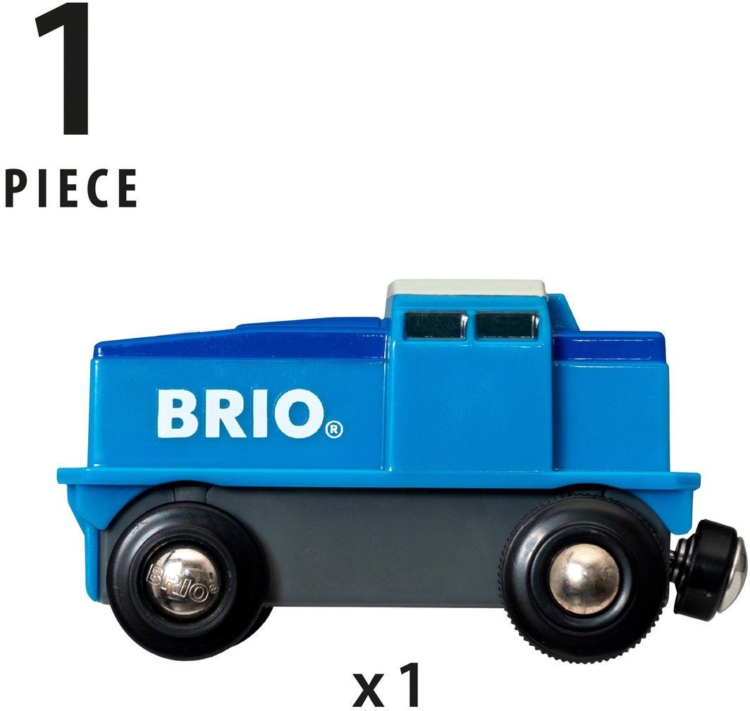 BRIO® Spielzeug-Lokomotive »BRIO® WORLD, Blaue Batterie-Frachtlok«, FSC® - schützt Wald - weltweit