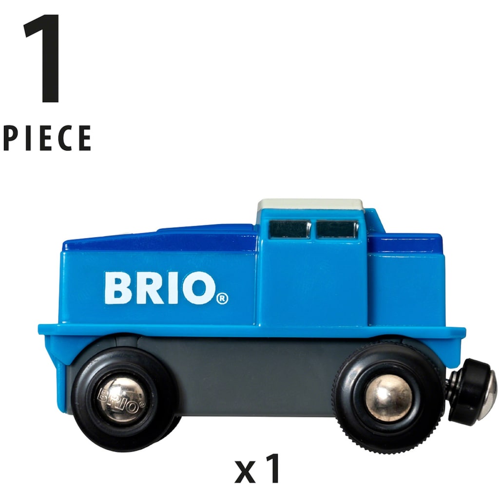 BRIO® Spielzeug-Lokomotive »BRIO® WORLD, Blaue Batterie-Frachtlok«, FSC® - schützt Wald - weltweit