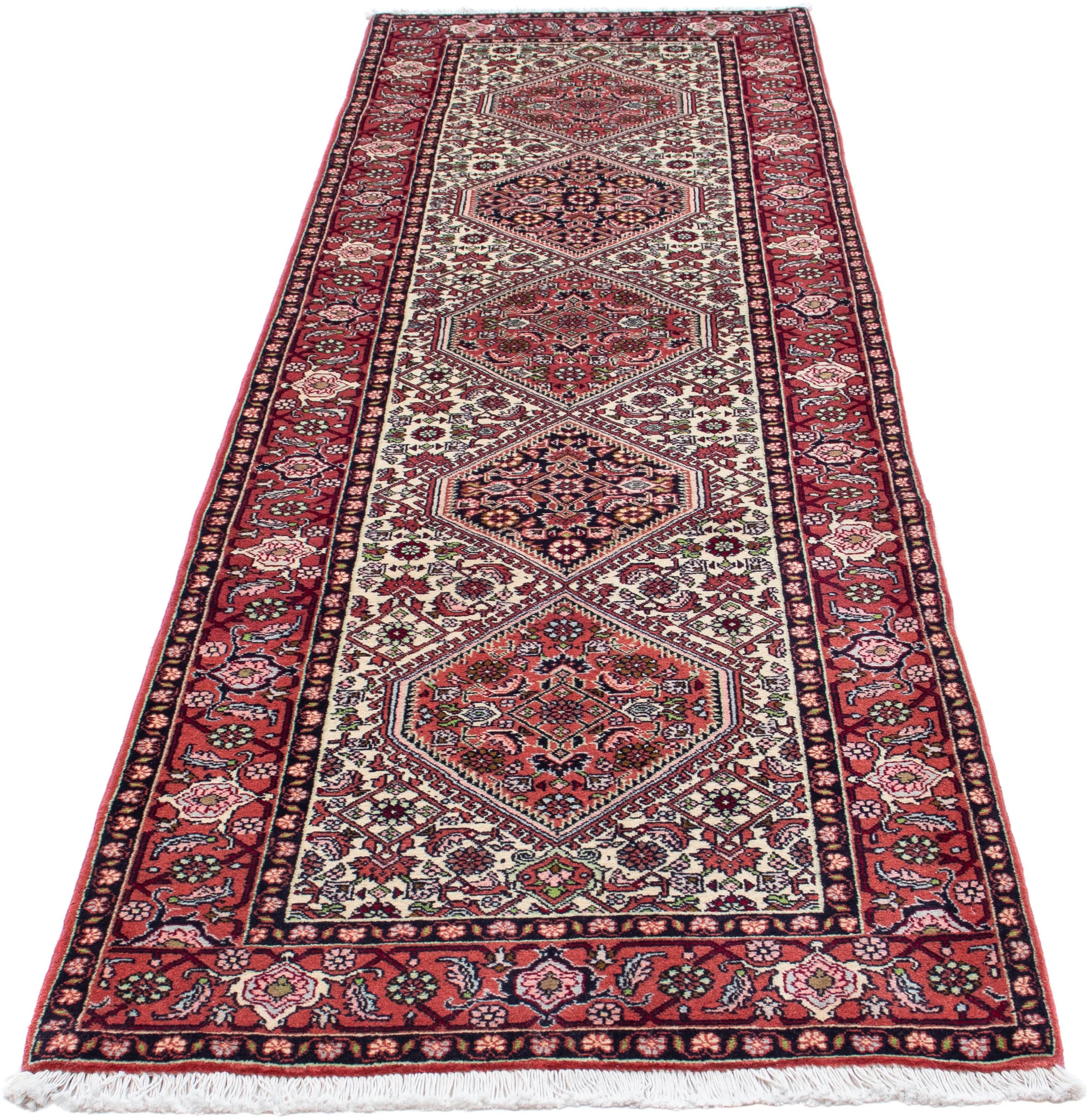 morgenland Orientteppich "Perser - Bidjar - 308 x 81 cm - rot", rechteckig, 15 mm Höhe, Wohnzimmer, Handgeknüpft, Einzel