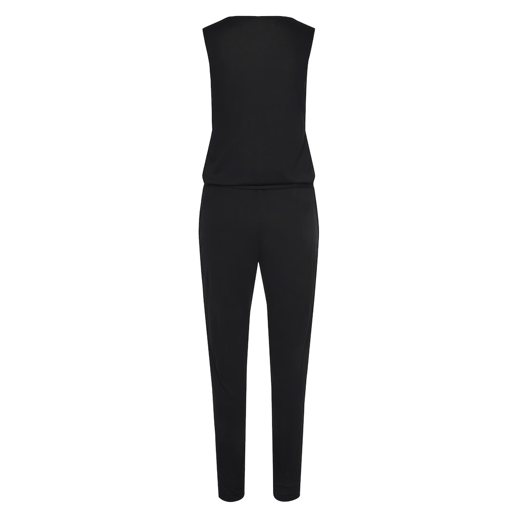 LASCANA Jumpsuit, (mit Bindegürtel), und Knopfleiste vorne, bequemer Overall mit Taschen