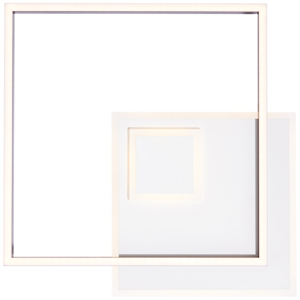 Brilliant LED Deckenleuchte »Iorgo«, 43 x 43 cm, 4300 lm, Metall/Kunststoff, schwarz/weiß