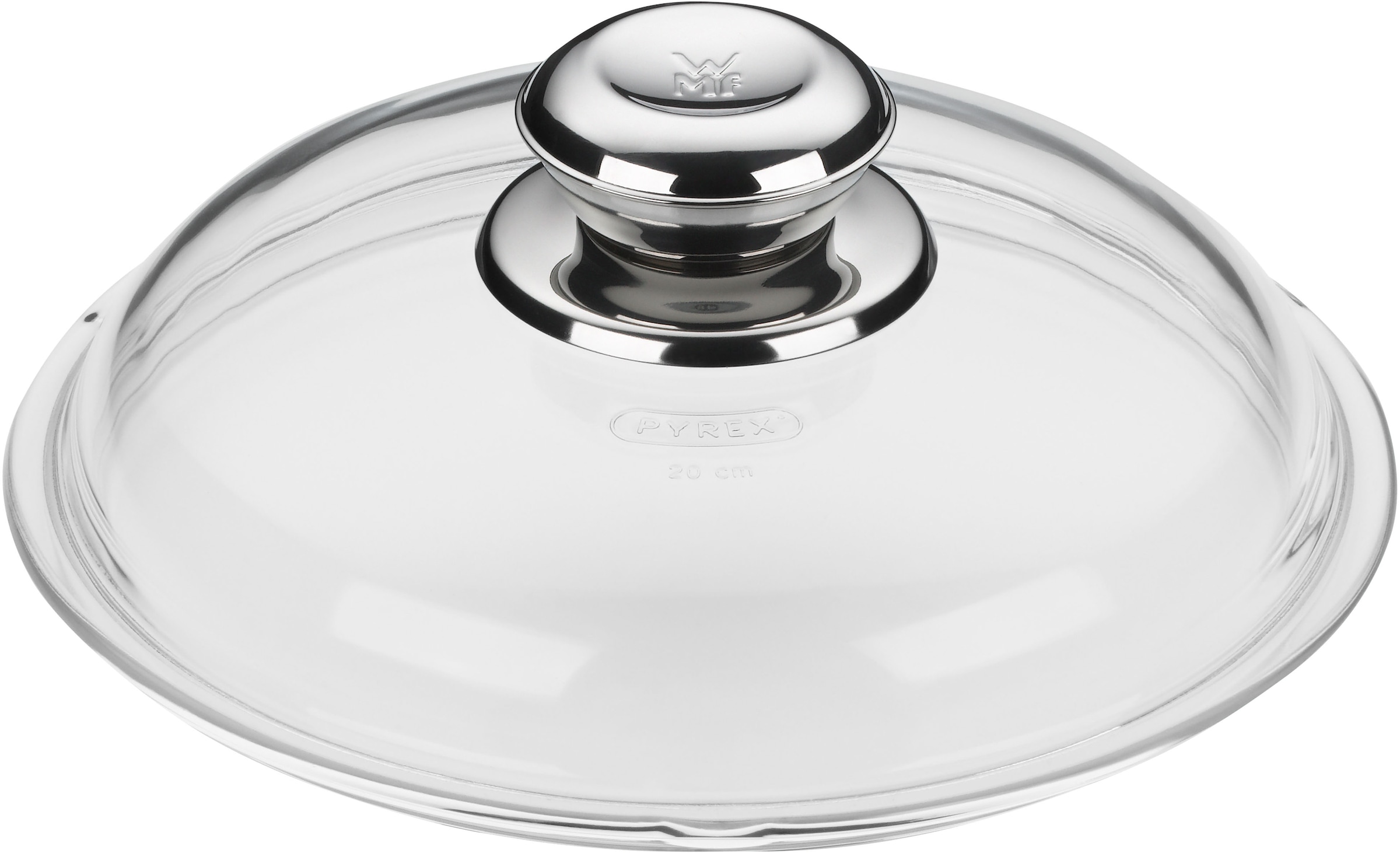 WMF Pfannendeckel "WMF Glasdeckel", Ø 20cm, transparent, Deckel, für Pfannen mit 20 cm Durchmesser, Borosilikatglas, robust, stoßsicher