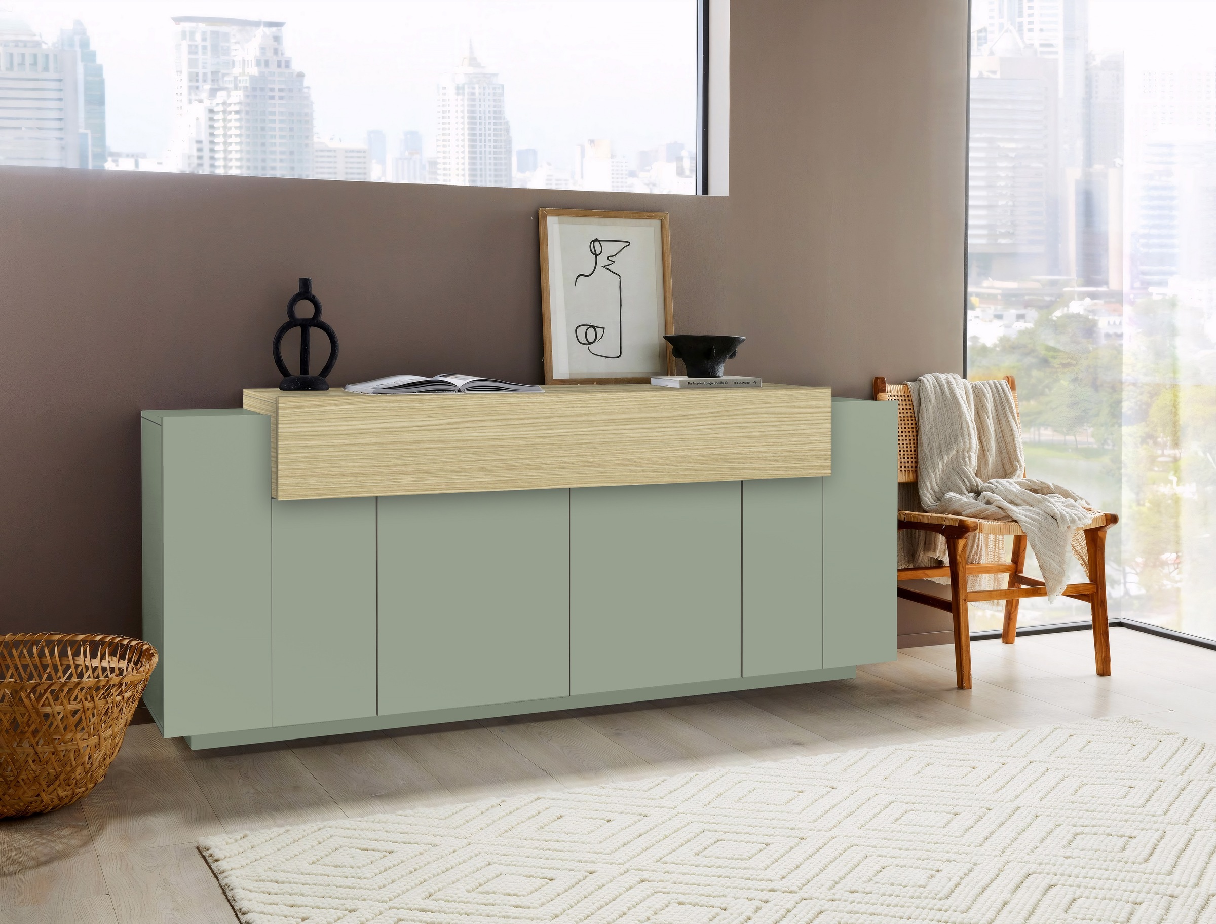 INOSIGN Sideboard "Coro, Kommode, Schrank, Kredenz, grifflos mit Einlegeböd günstig online kaufen