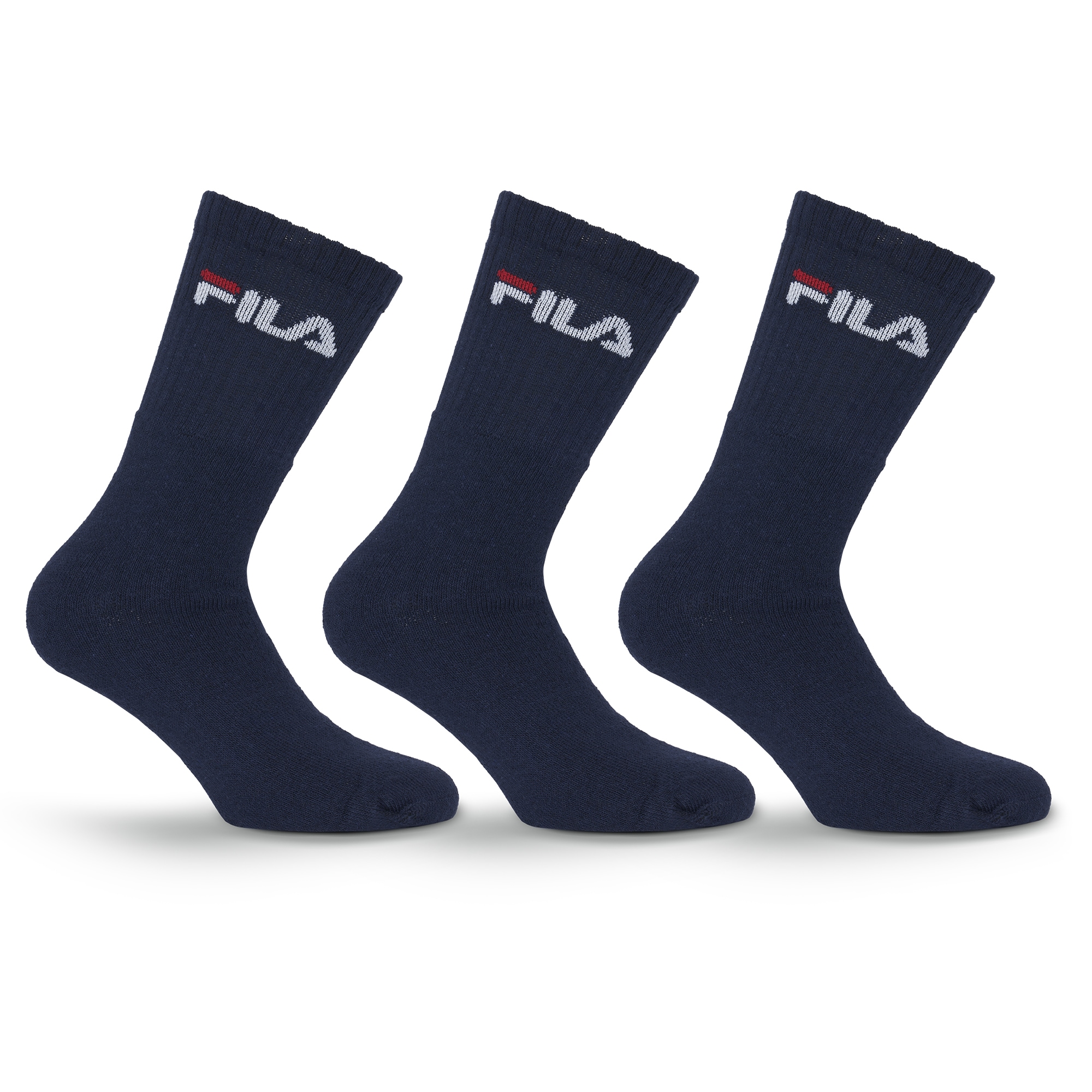 Fila Tennissocken "UNISEX CREW TENNIS FULL TERRY SOCKS" 3 Paar tlg. mit verstärkten Belastungszonen