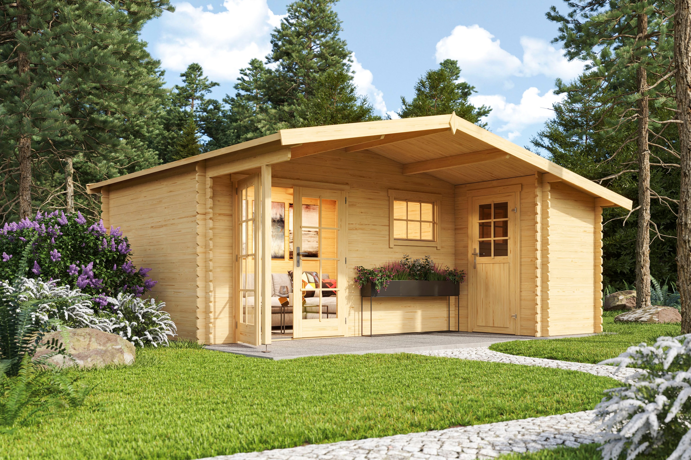 LASITA MAJA Gartenhaus »LITTLE ROCK«, (Set, inkl. Fussbodenbretter zum verlegen)