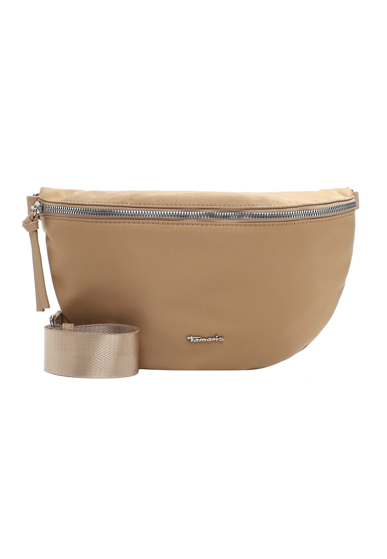 Umhängetasche TAMARIS "Umhängetasche TAS Giuseppa", Damen, Gr. B/H/T: 28cm x 19cm x 8cm 0, beige (sand 420), Polyester, Taschen Umhängetasche