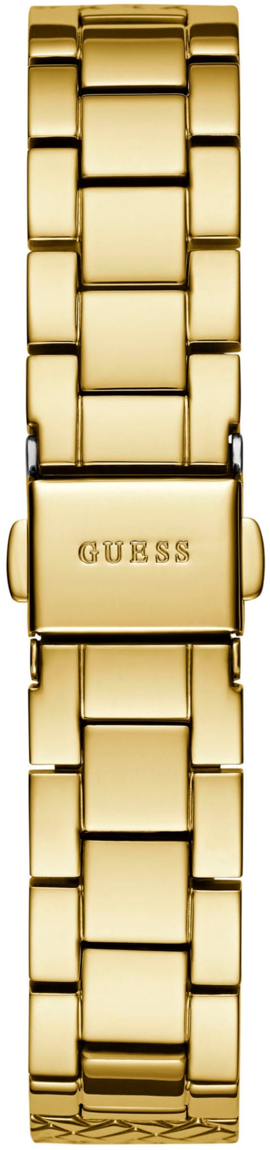 Guess Quarzuhr »ENCHANTMENT«, Armbanduhr, Damenuhr, Kristallsteine, Mineralglas, Edelstahlarmband
