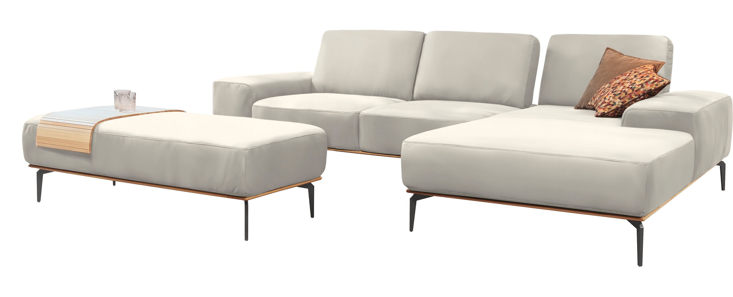 W.SCHILLIG Ecksofa "run, Designsofa mit tollem Sitzkomfort, bequem, L-Form" günstig online kaufen