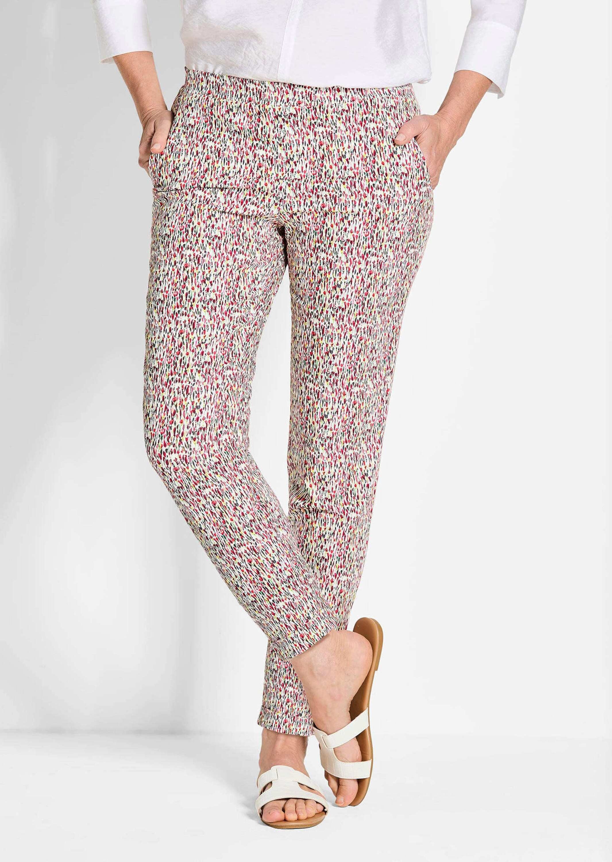 GOLDNER Schlupfhose »Kurzgröße Elastische Druckhose LOUISA bunt«