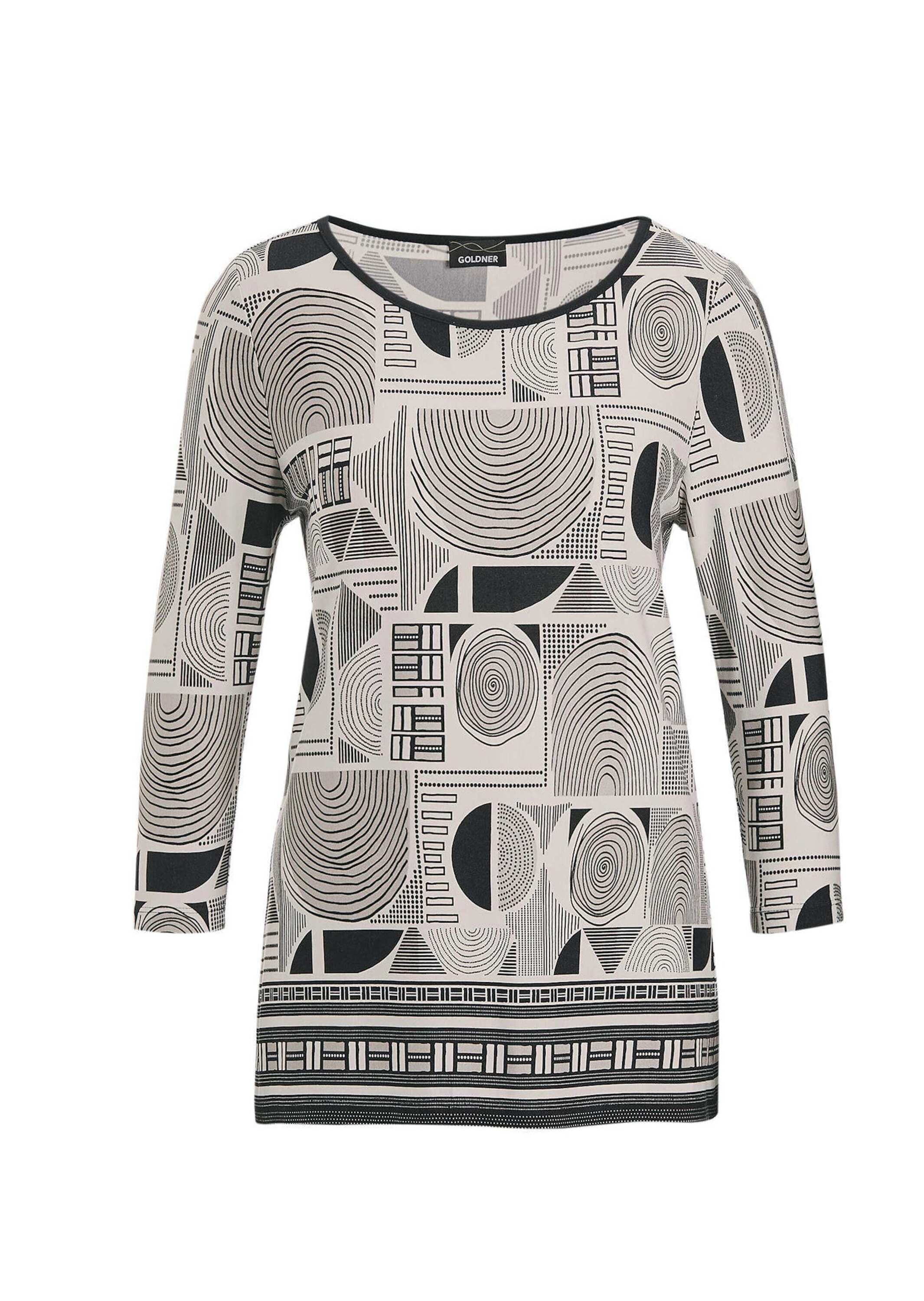 GOLDNER Kurzarmshirt "Elegantes Oberteil mit Allover-Muster" Alloverdruck günstig online kaufen