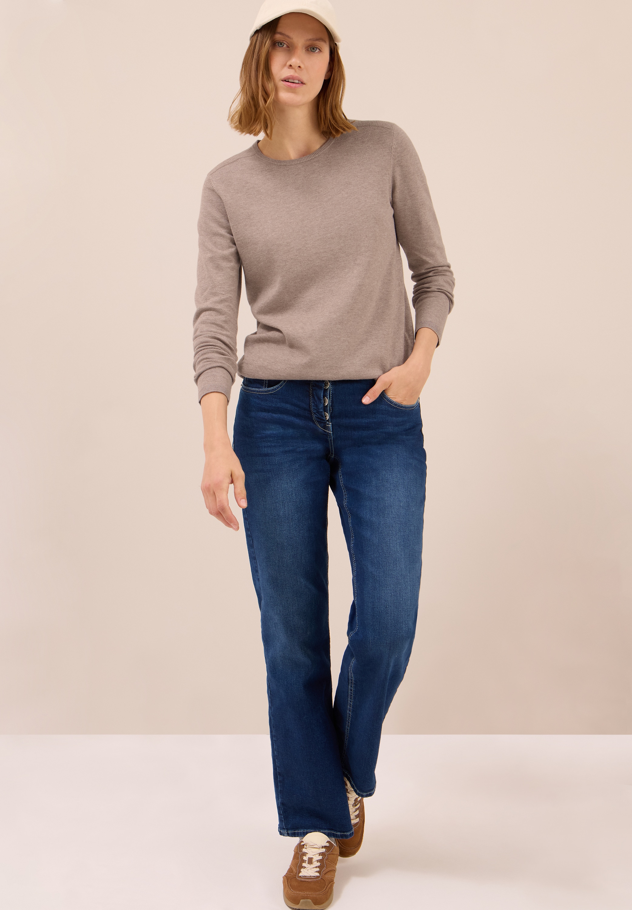 Cecil Strickpullover, mit feinem Detail an der Schulter und Viskose-Anteil