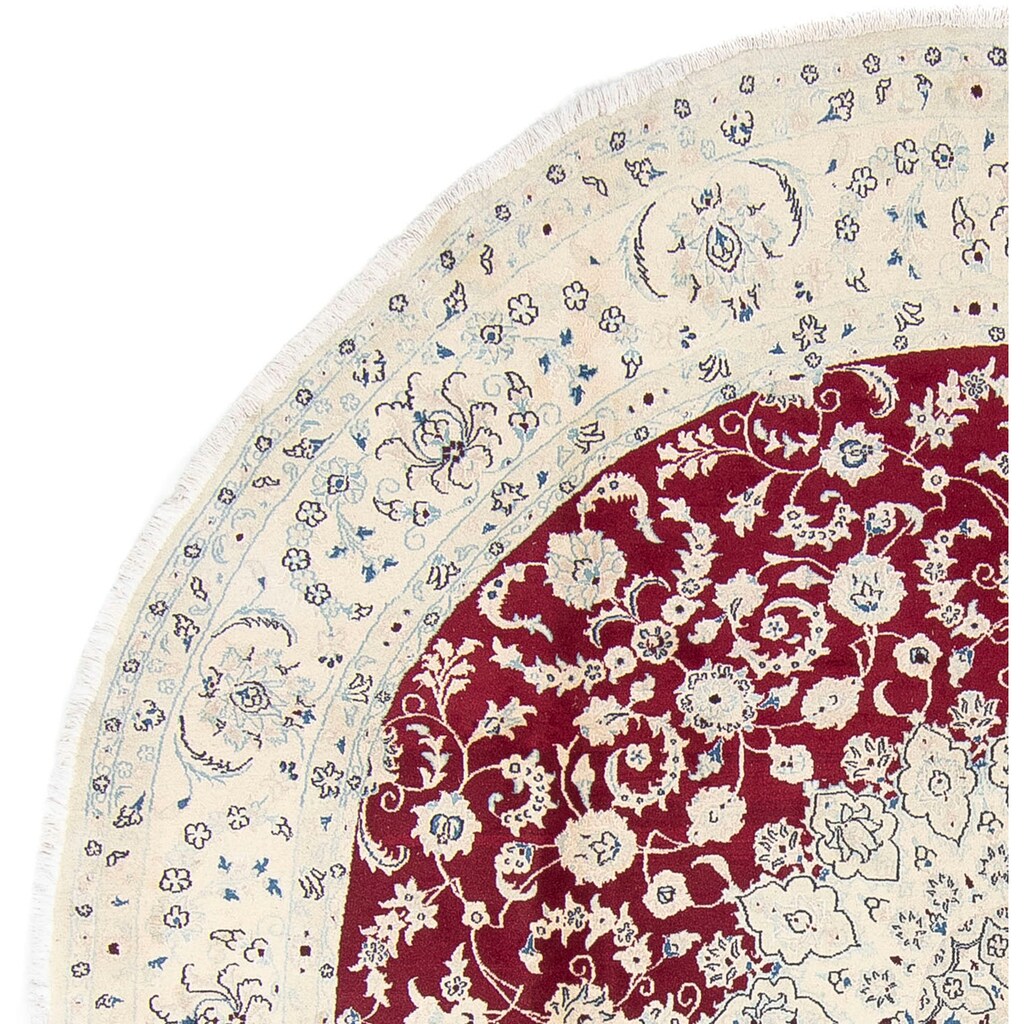 morgenland Wollteppich »Nain Medaillon Rosso scuro 295 x 295 cm«, rund