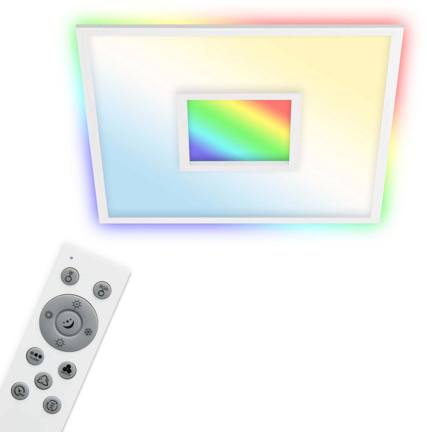 Telefunken LED Panel »319506TF CENTERBACK«, Leuchtmittel LED-Board | LED fest integriert, weiß, RGB, CCT, dimmbar, Fernbedienung, Timer- und Memoryfunktion