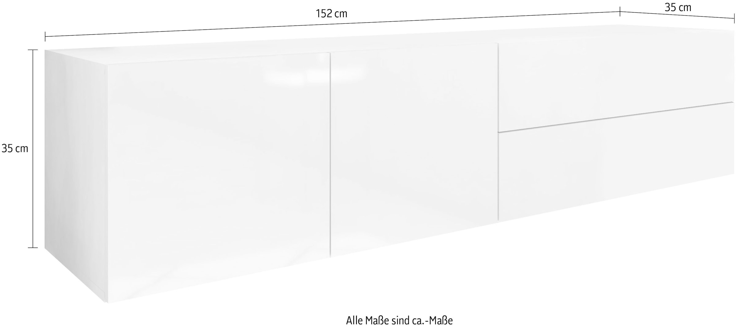 Breite nur | Möbel BAUR Lowboard 152 borchardt cm, bestellen hängend »Vaasa«,