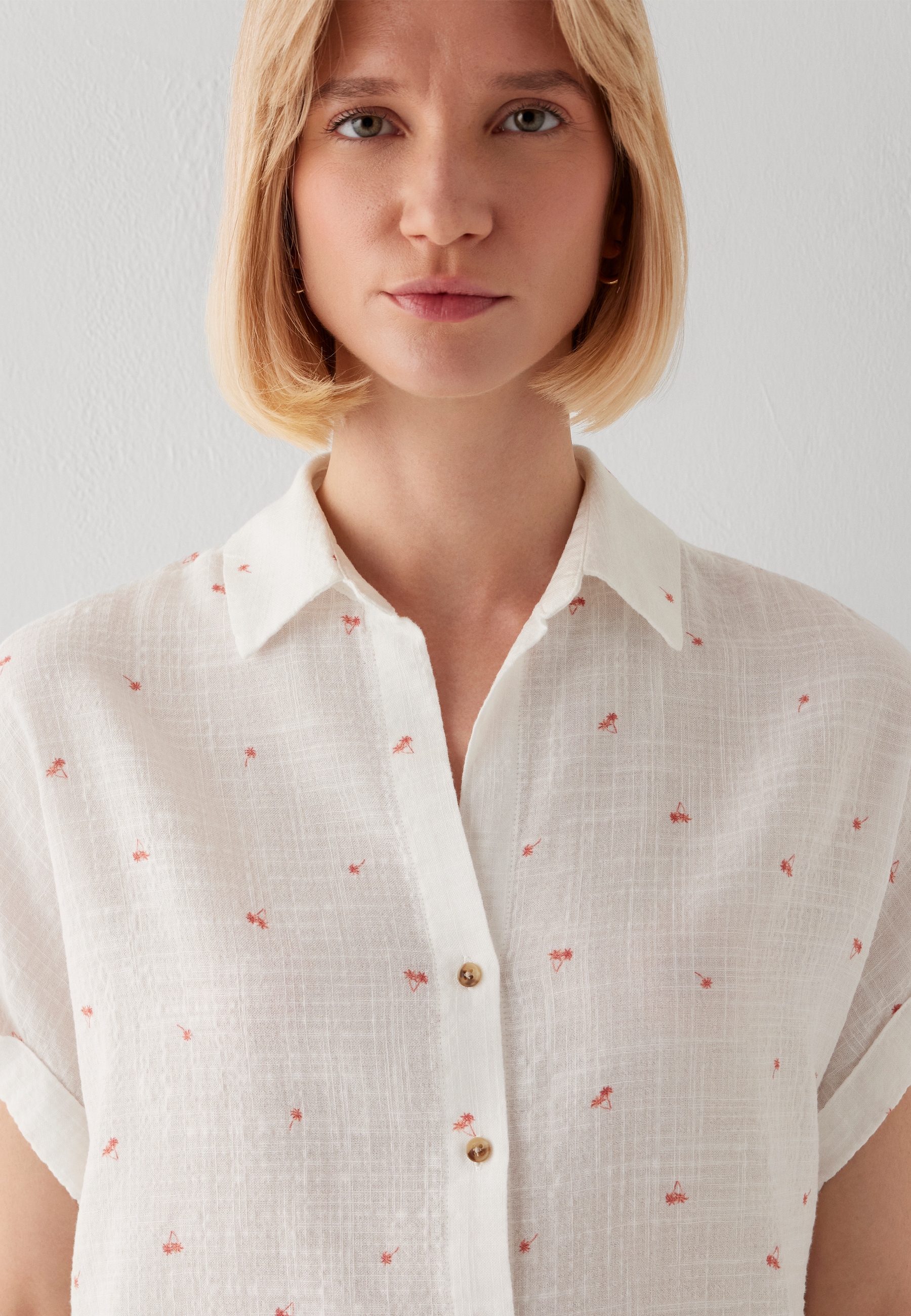 Mavi Klassische Bluse »SHORT SLEEVE WOVEN SHIRT« Bluse kurzarm