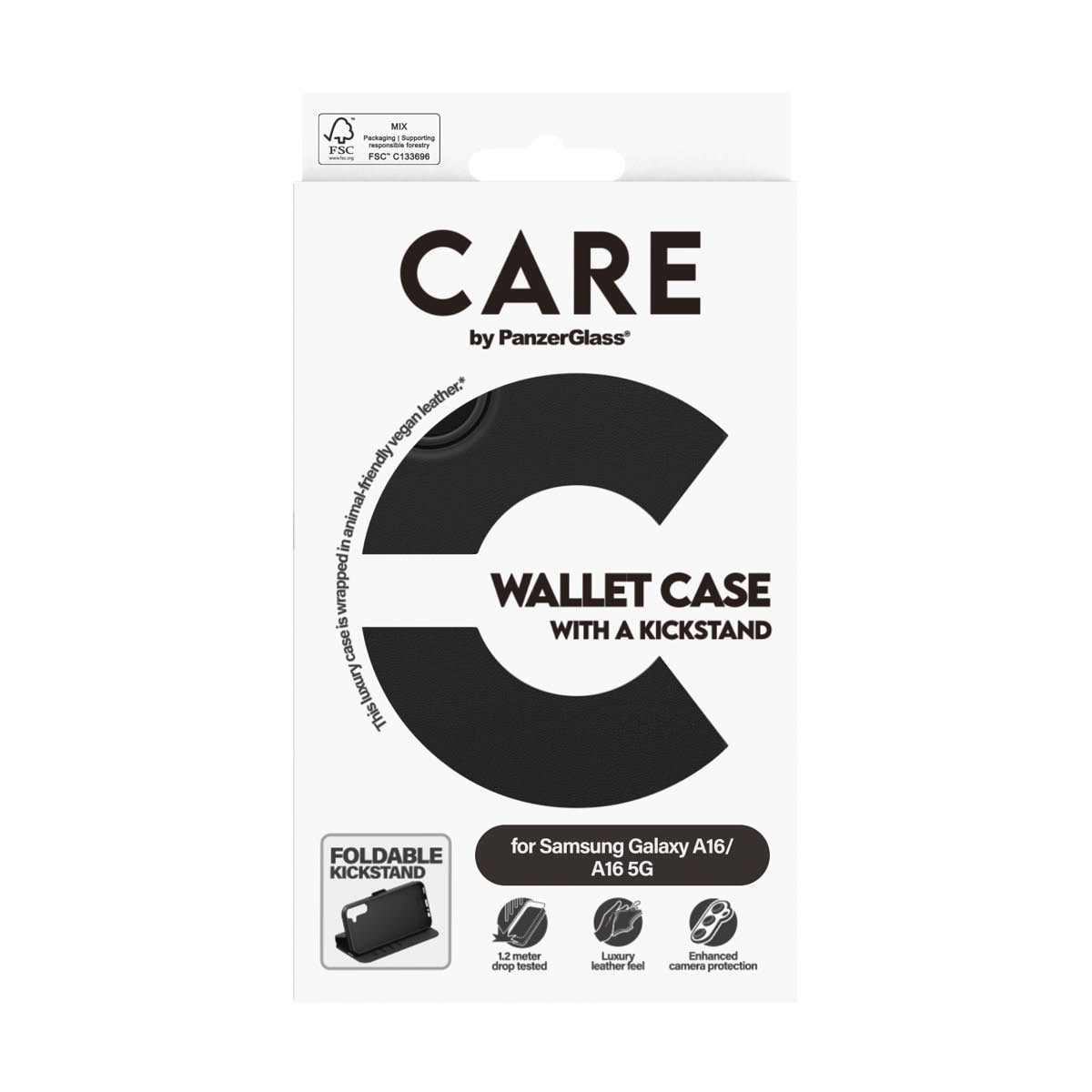 Handyhülle »Wallet Case with Kickstand für Samsung Galaxy A16«, Backcover,...