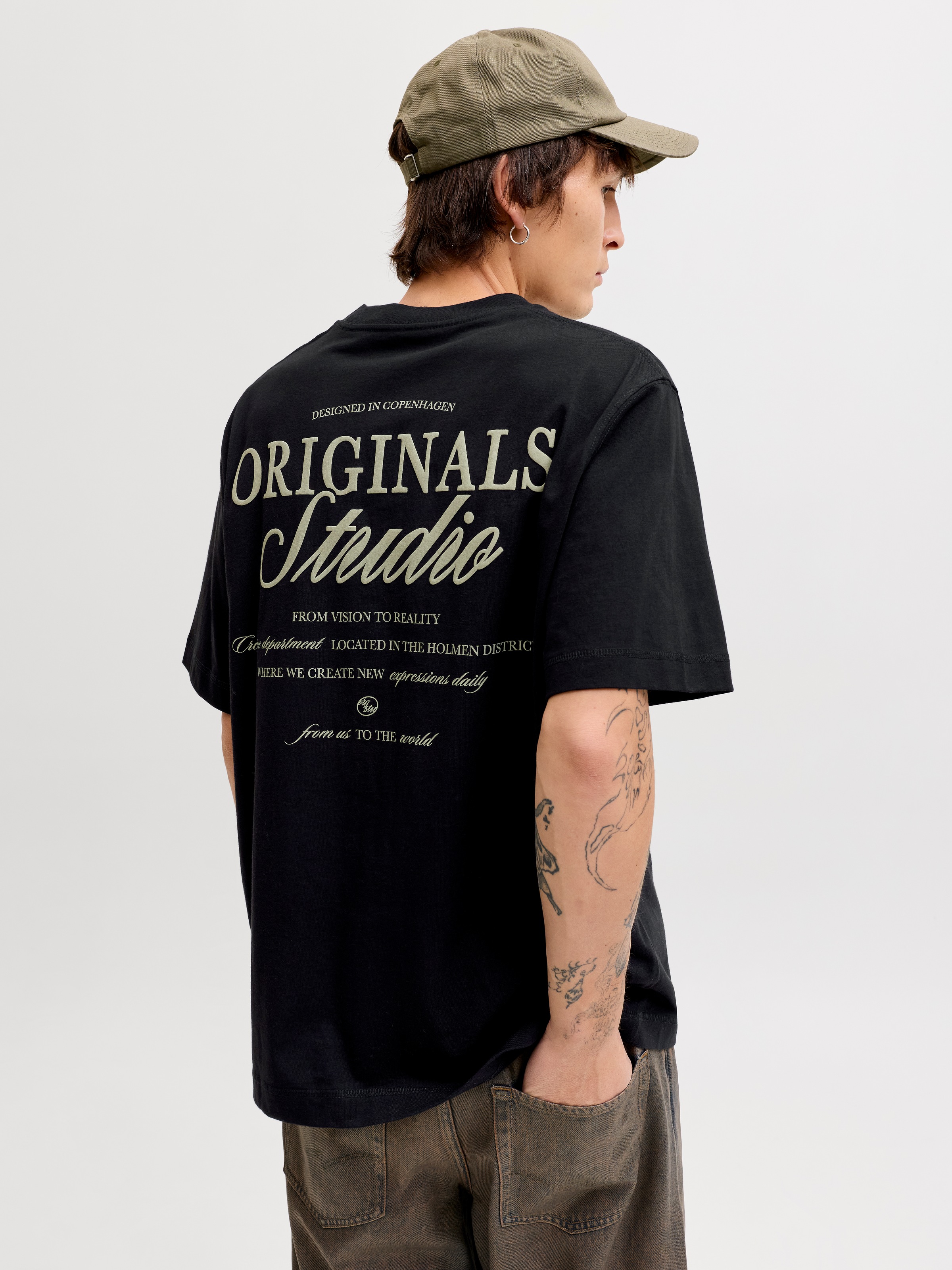 Jack & Jones Jornorrebro Typo Tee Short Sleeve Crew Neck Black Print XXL
