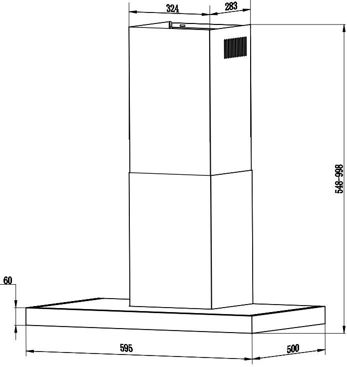 RESPEKTA Wandhaube »CH 44060 GAM«, 60 cm, 3 Leistungsstufen, Touch-Control, Ab- und Umluftfähig