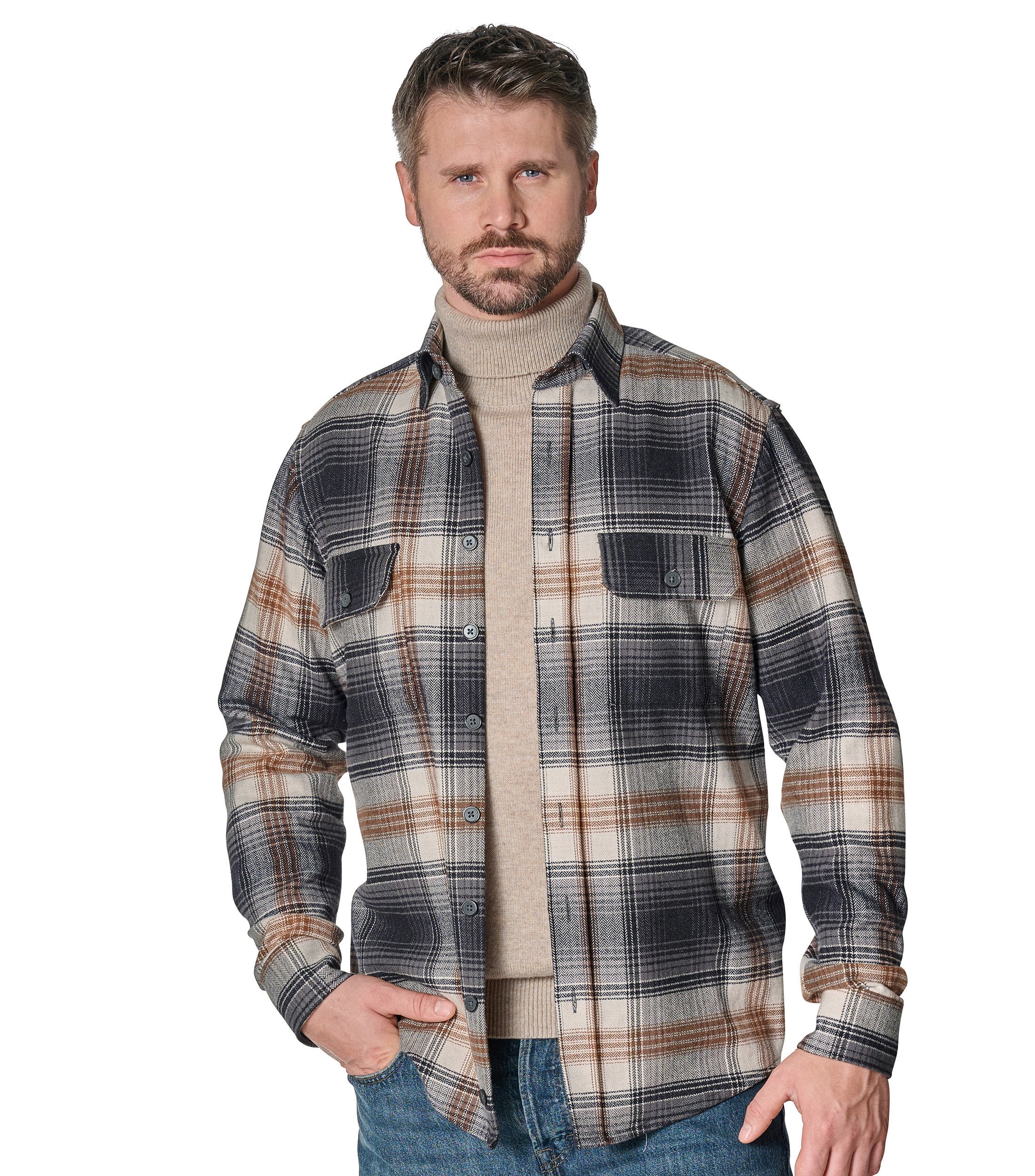 CASAMODA Langarmhemd "CASAMODA Hemdjacke uni" günstig online kaufen