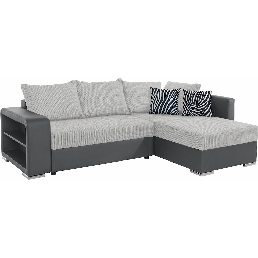 COLLECTION AB Ecksofa »John«, mit Bettfunktion, wahlweise mit Federkern