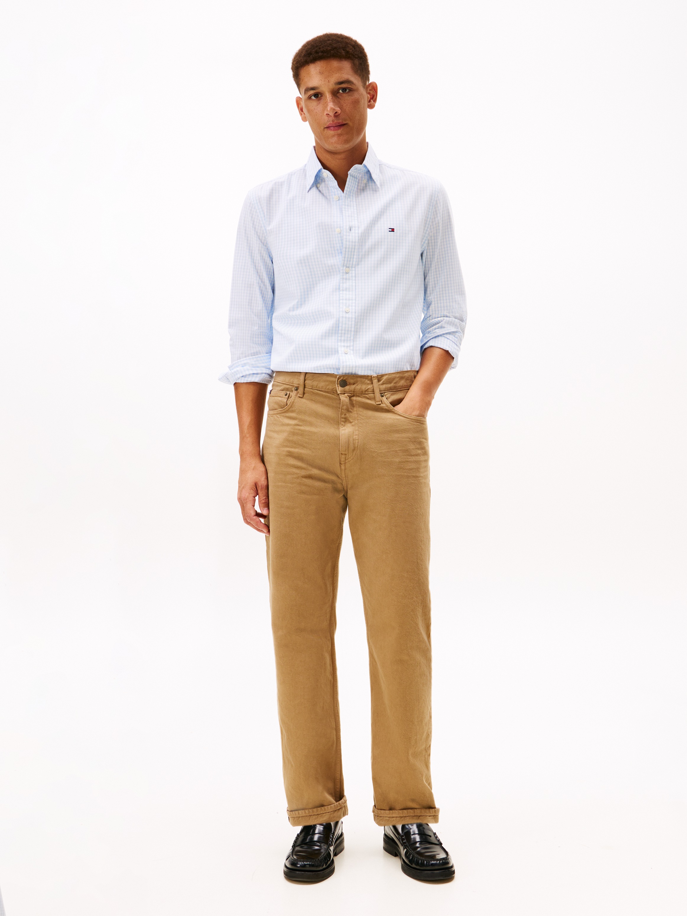 Thumbnail - Tommy Hilfiger Langarmhemd "FLEX POPLIN BIG GINGHAM" regular fit, Button-down-Kragen