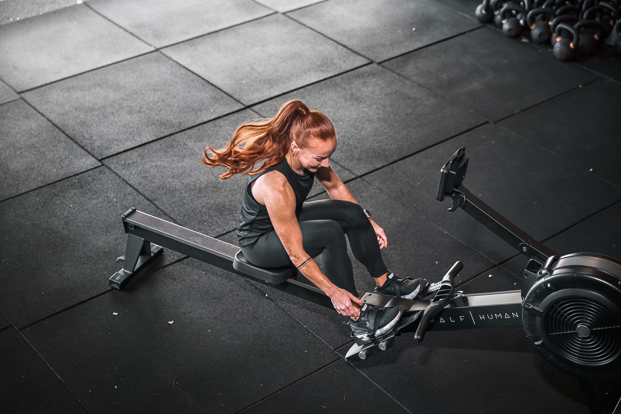 Half Human Rudergerät »Air Rower Rudergerät«, Rudermaschine, 10 Widerstandsstufen