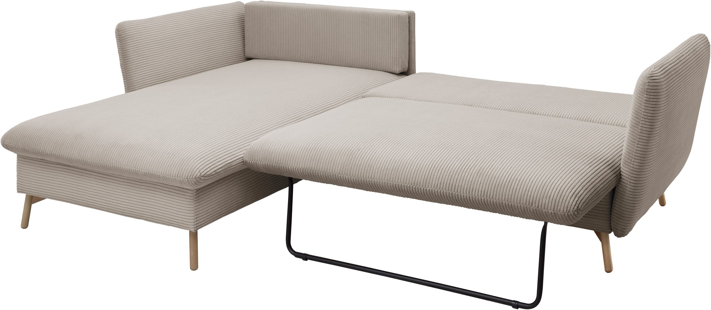 andas Ecksofa »MERLE, 258 cm, L-Form, traumhafter Cord,«, mit Bettfunktion und Bettkasten, Liegefläche 224 x 139