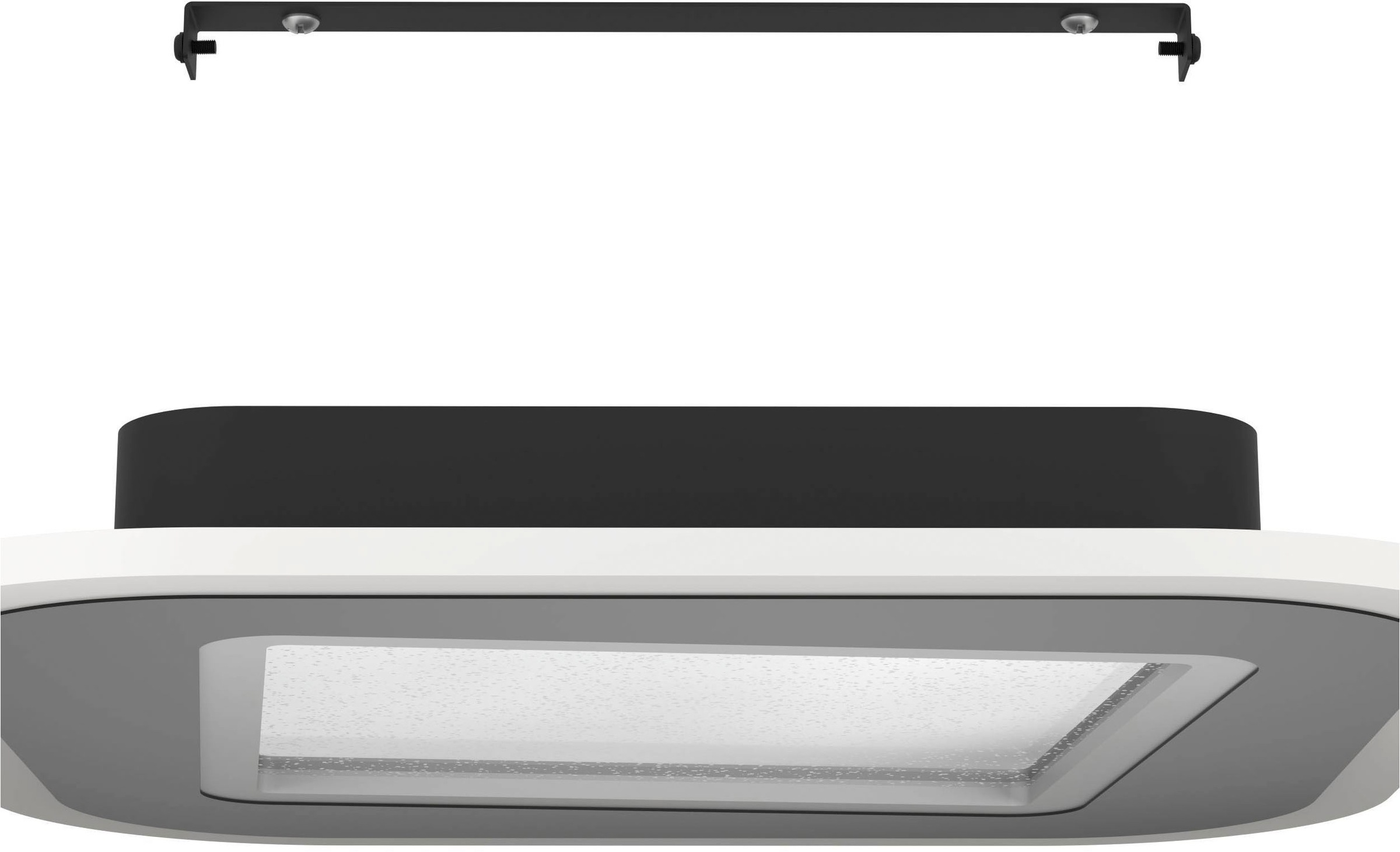 EGLO Deckenleuchte »Macchoni Deckenlampe, Kristall Deckenleuchte mit Fernbedienung, Lampe« LED-Modul 1 Stk. Kaltweiß | Neutralweiß | Warmweiß Wand-/Deckenleuchte - L38 x B38 x H5 cm - schwarz, weiß - 20W inkl.
